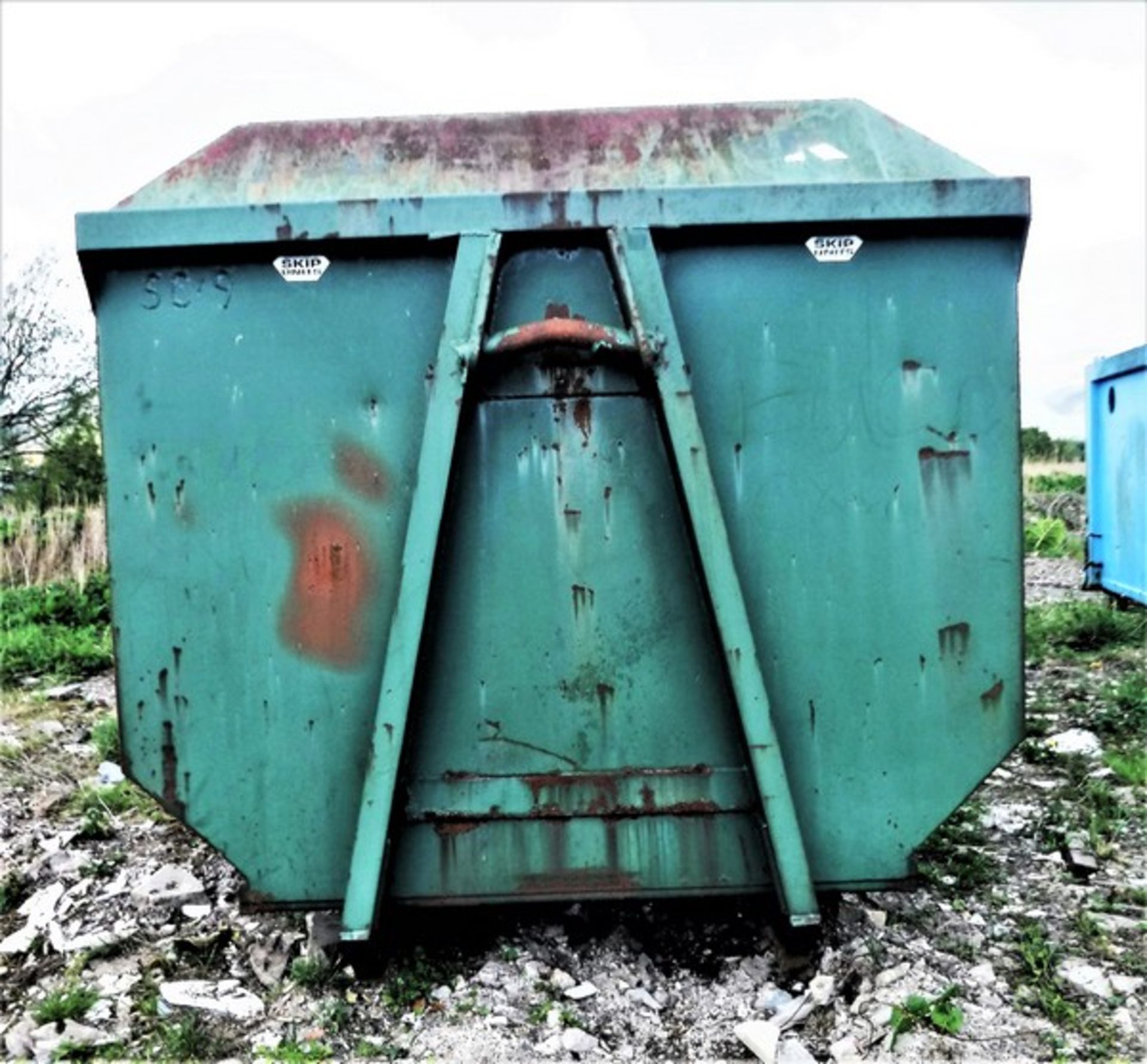 WASTE PAPER SKIP unit fullly enclosed. **To be sold from Errol auction site. Viewing and uplift from - Image 2 of 7