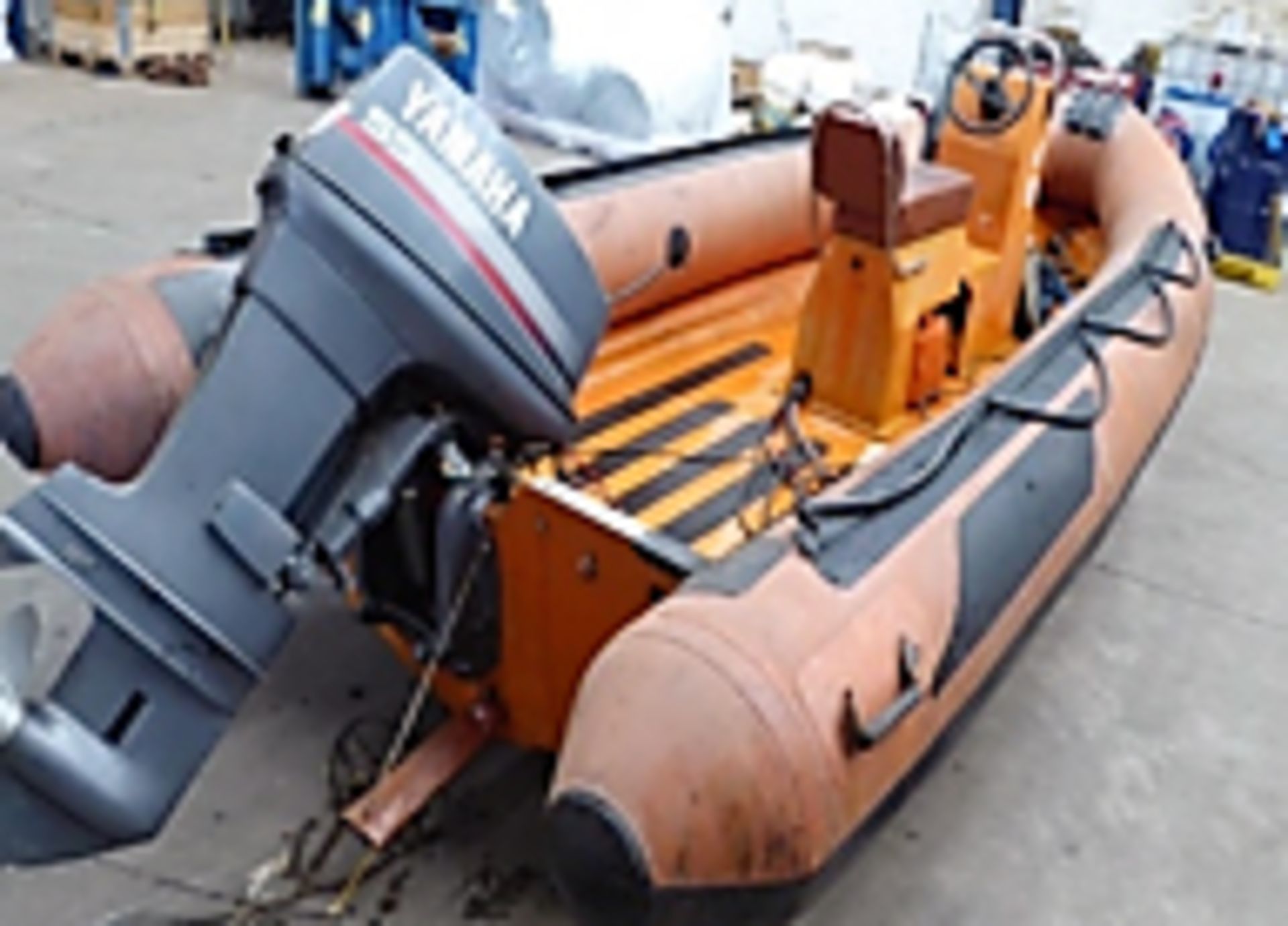 RHIB 5.4M - c/w Yamaha 55 outboard. Used. Reasonable condition. Location - Bay 4 stores. ** To be s