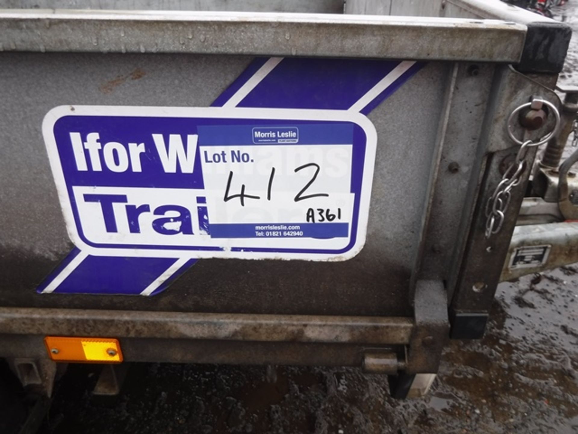 IFOR WILLIAMS 8'X5' TWIN AXLE PLANT TRAILER SNOE5402749. ASSET NO 758-S169 - Bild 6 aus 6