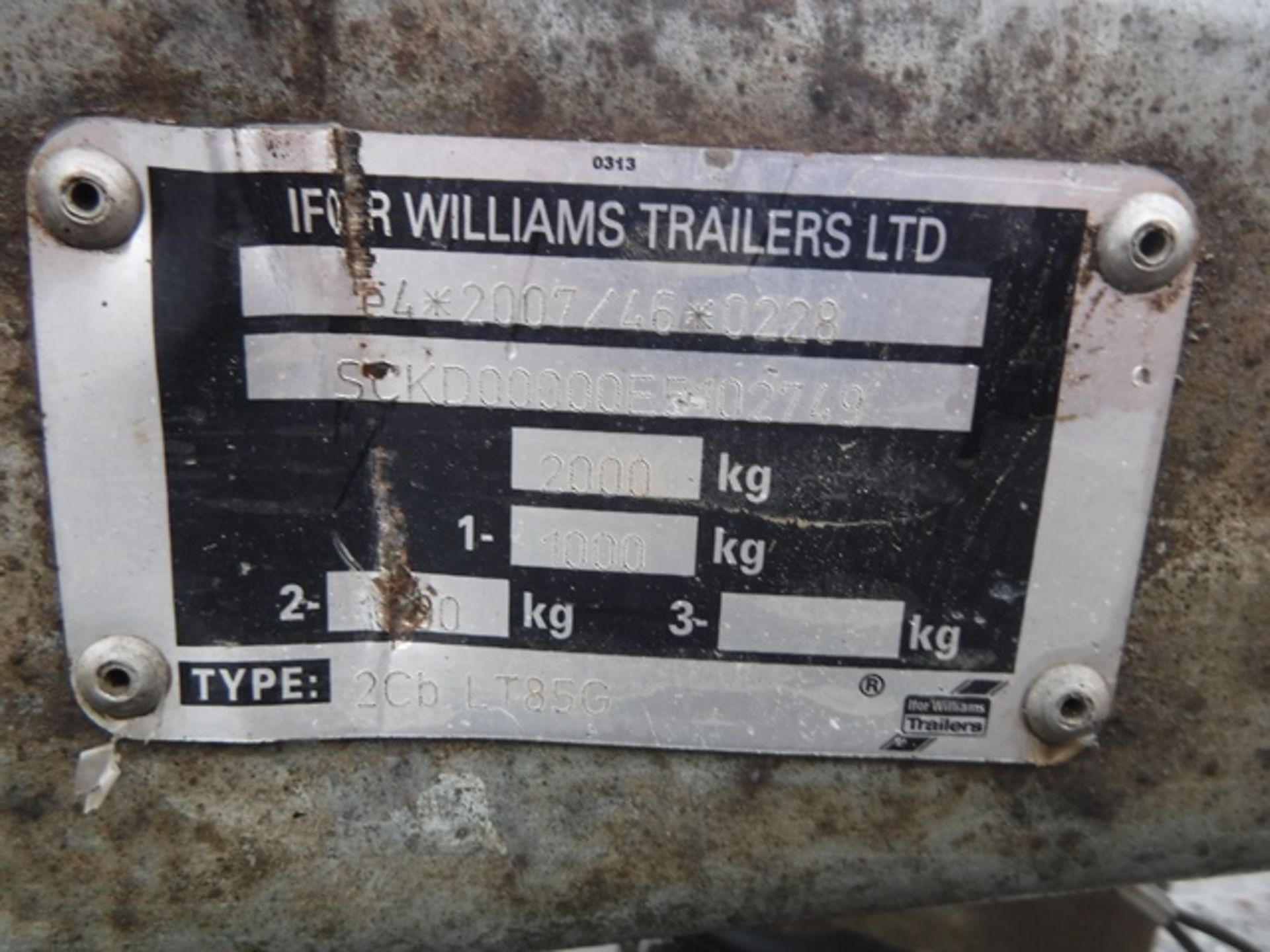 IFOR WILLIAMS 8'X5' TWIN AXLE PLANT TRAILER SNOE5402749. ASSET NO 758-S169 - Image 5 of 6