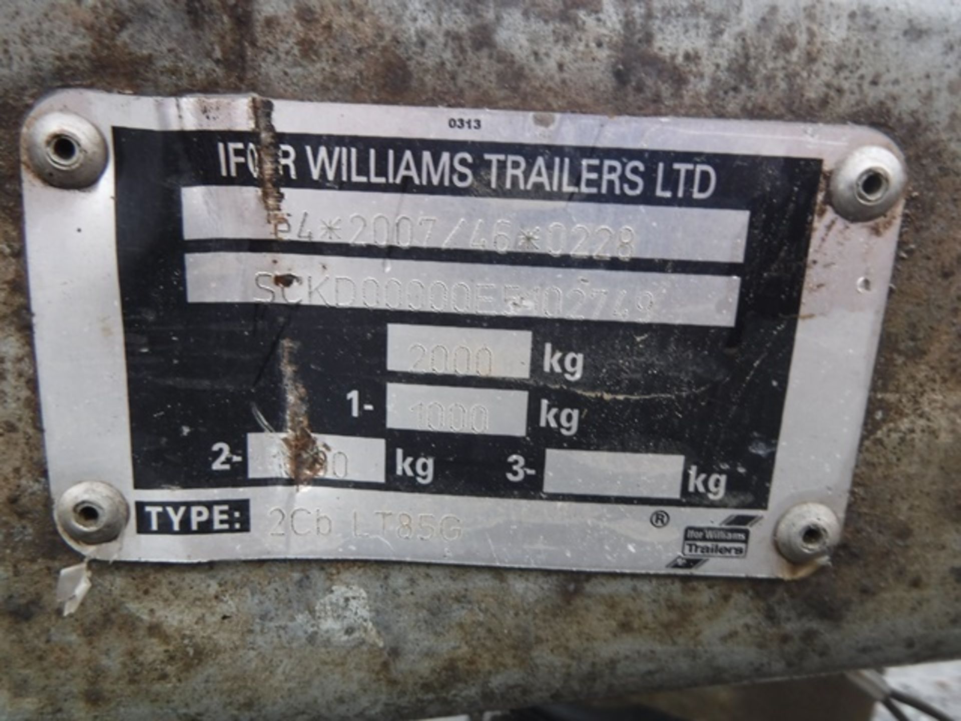 IFOR WILLIAMS 8'X5' TWIN AXLE PLANT TRAILER SNOE5402749. ASSET NO 758-S169 - Bild 5 aus 6