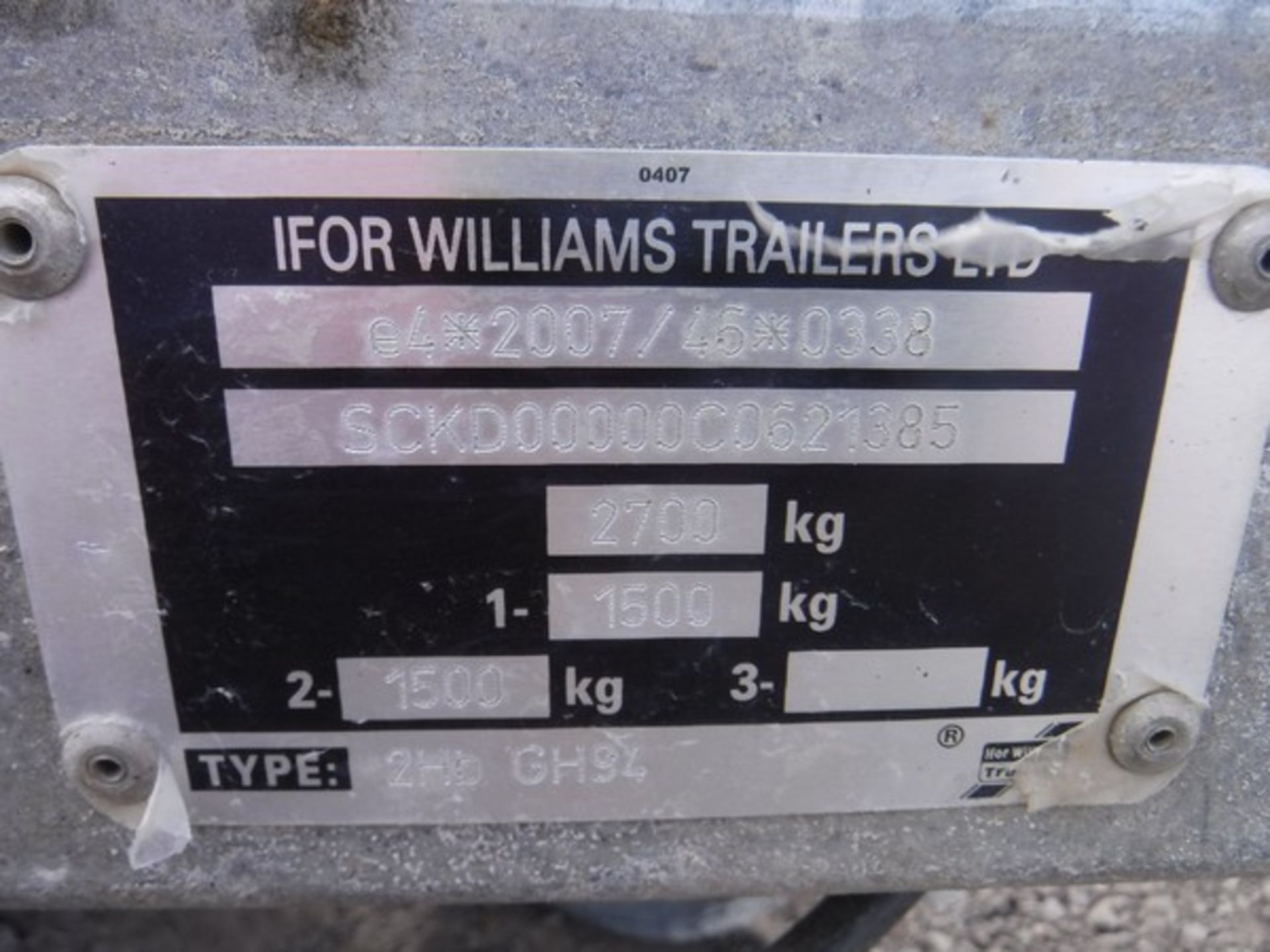 2012 IFOR WILLIAMS GH94 PLANT TRAILER, S/N 621385 - Bild 4 aus 5