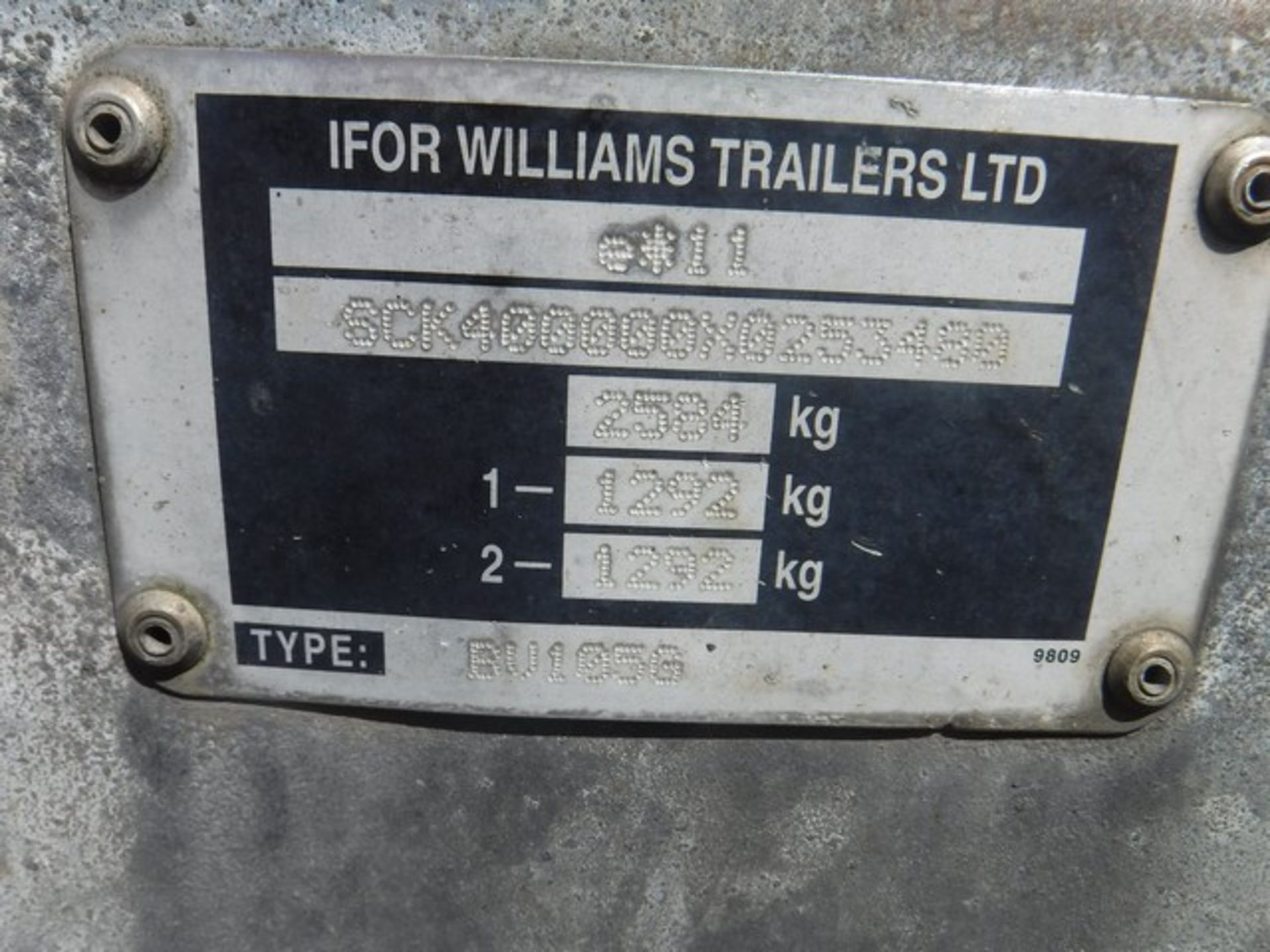 IFOR WILLIAMS 10' x 5' twin axle box trailer. Fitted with shelves, bench & power points. VIN - X0253 - Image 5 of 6