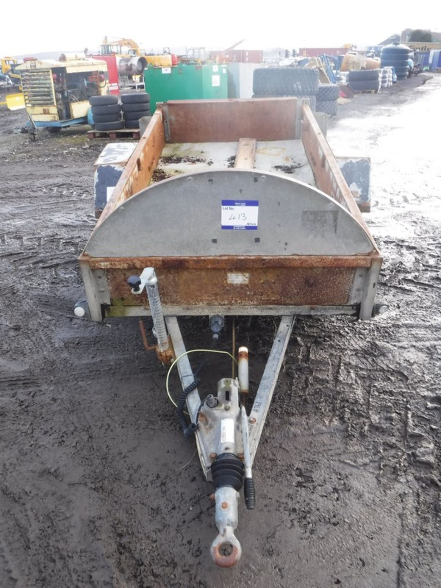 PLANT TRAILER single axle 8' x 4.5' c/w tailgate. - Image 2 of 6