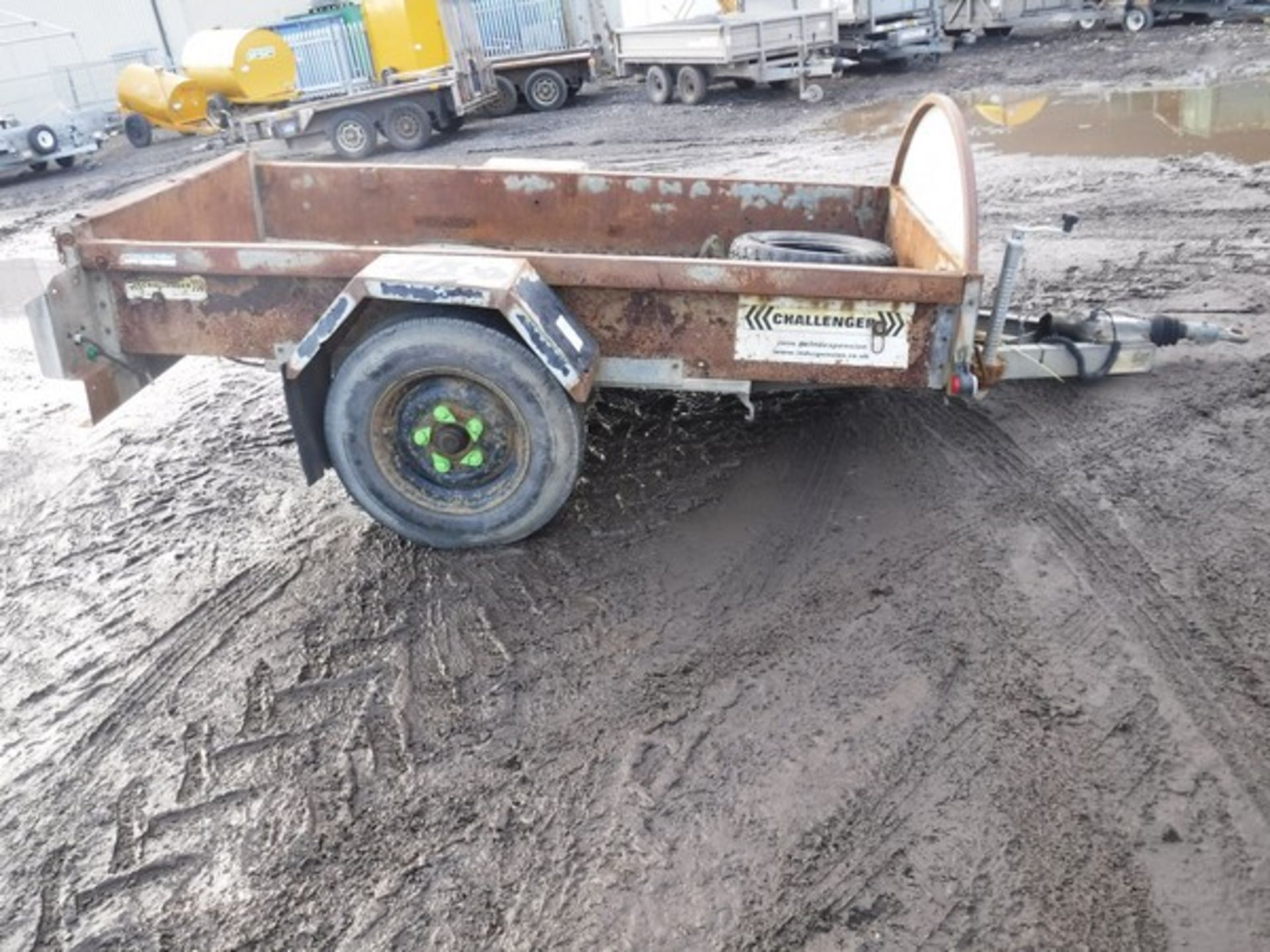 PLANT TRAILER single axle 8' x 4.5' c/w tailgate. - Image 3 of 6