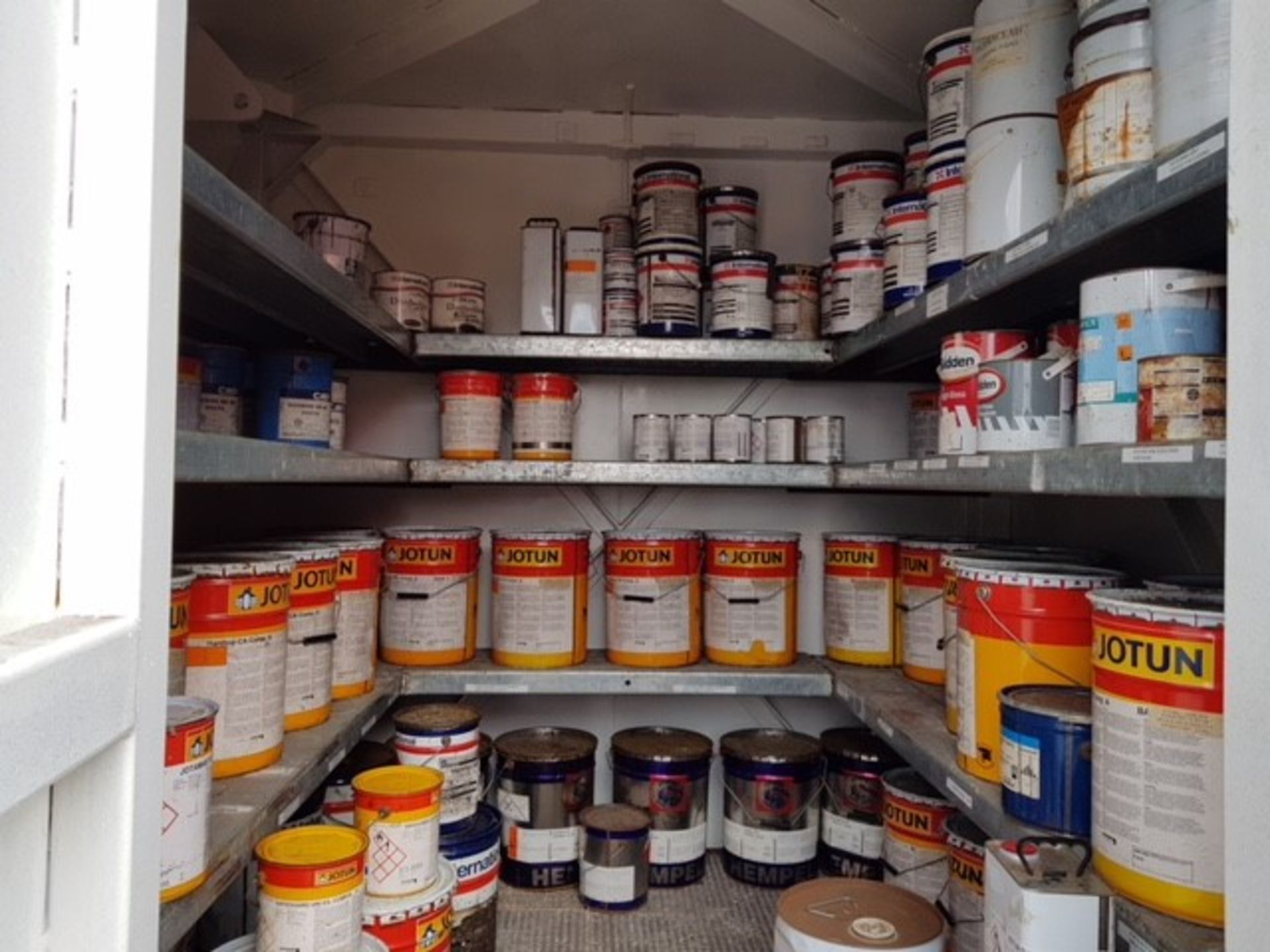 VARIOUS PAINT - (approx 1200ltrs). Some will be past shelf life date.. ** To be sold from Errol auc