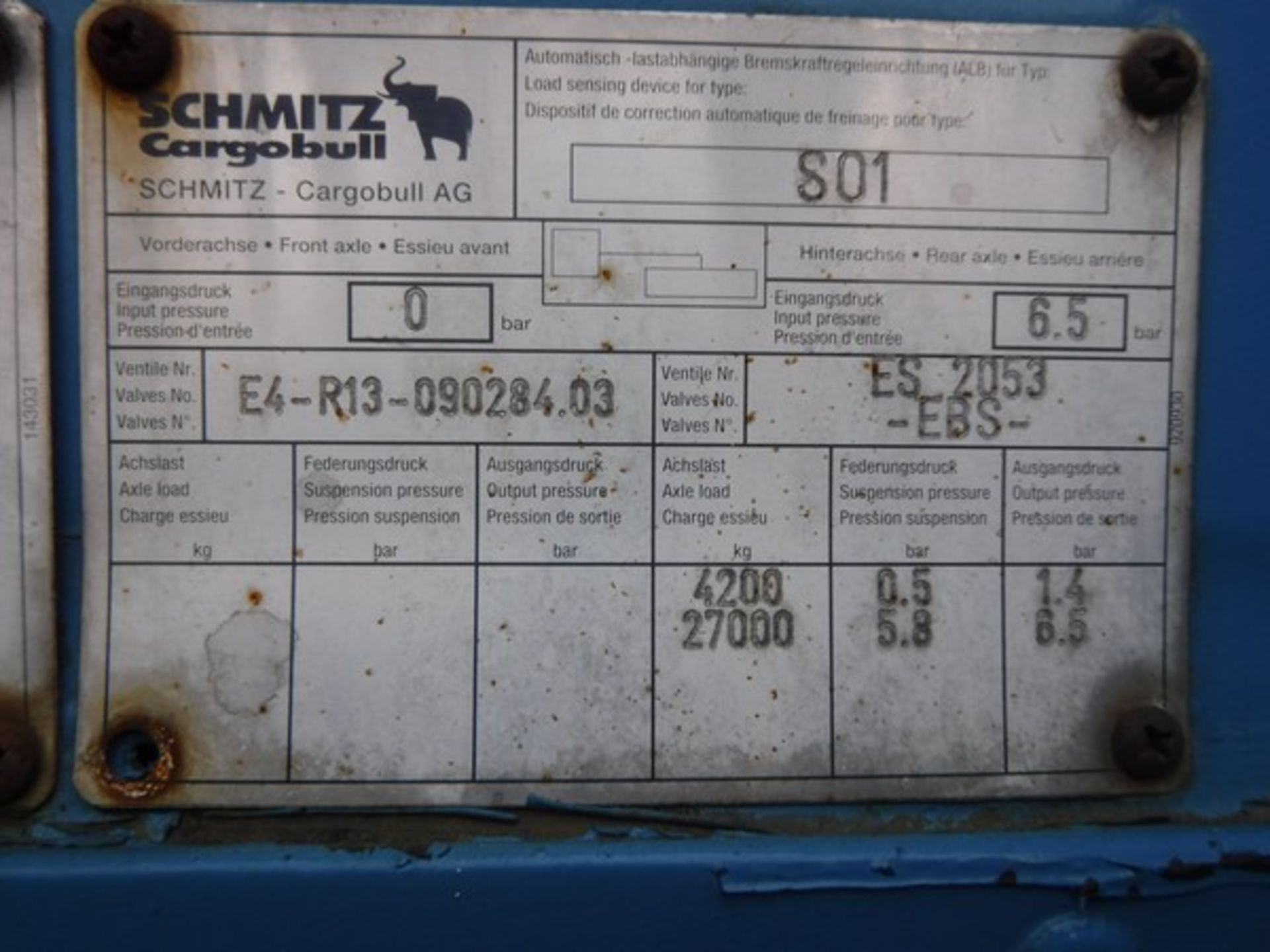 2006 SCHMITZ CURTAINSIDER. MOT 28 Feb 19. Triple axle. ID - C225341. Height 4.65 - Image 2 of 10