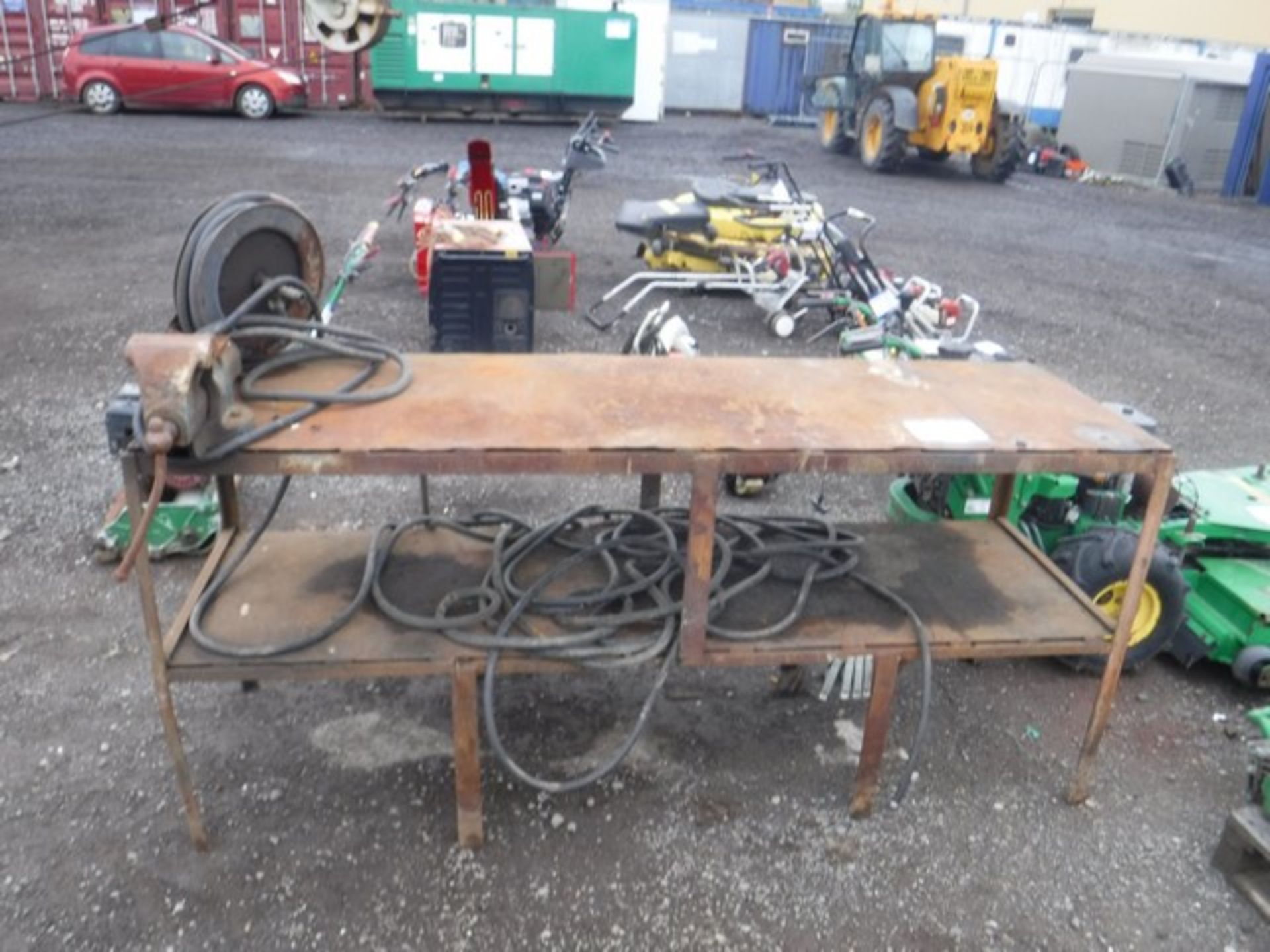 Circular bench saw, tyre fitting bench with vice & compressor hose - Bild 4 aus 4