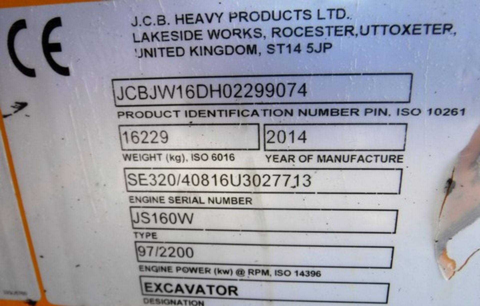 2014 JCB 160W, Reg No SF14GSY, s/n DH02299074, 4608hrs (not verified) - Image 13 of 50