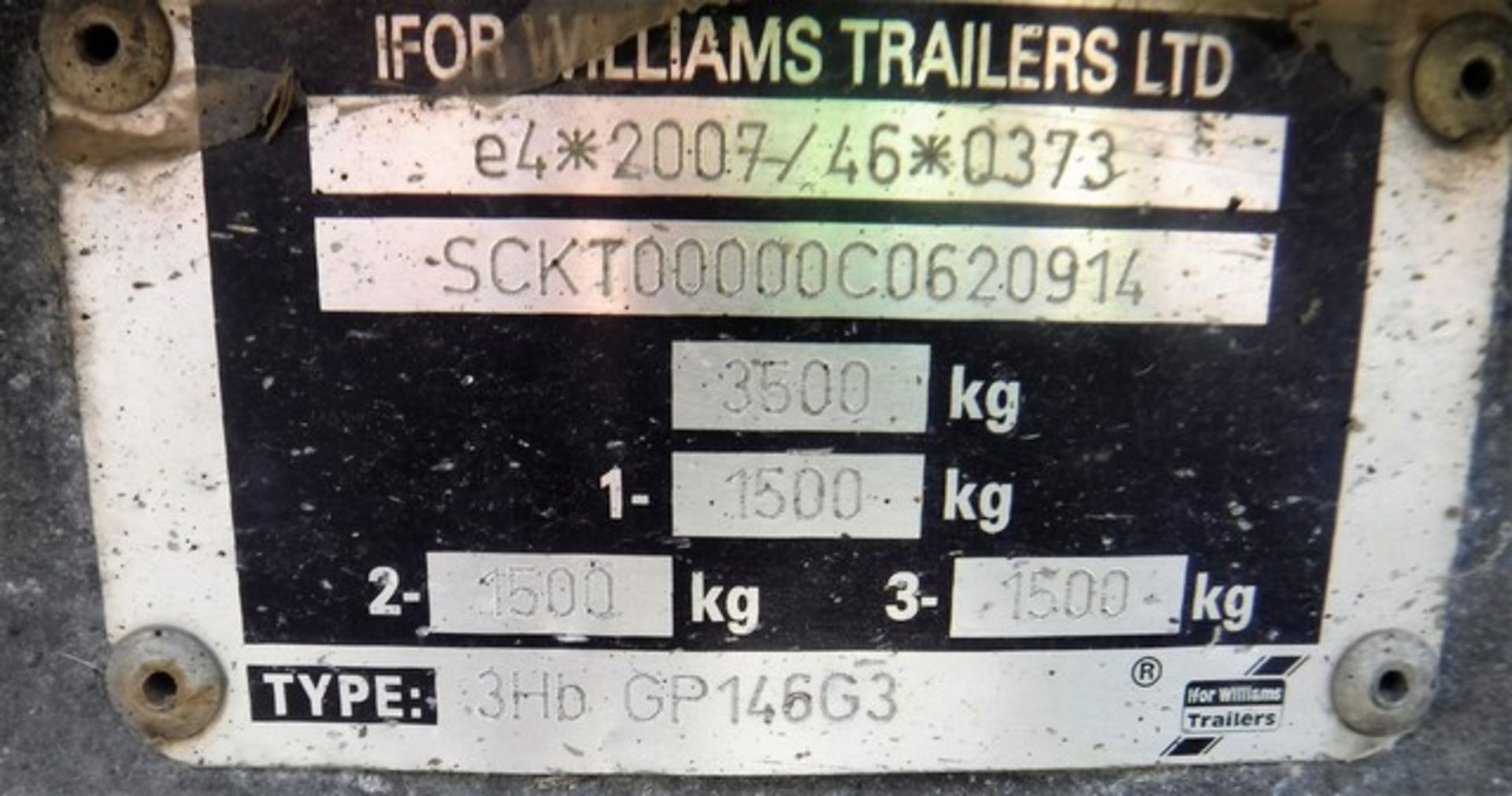 IFOR WILLIAMS, tripple axle trailer. Type - 3HB GP146G3. S/N - SCKT00000C0620914. Asset no - 758-505 - Image 4 of 5