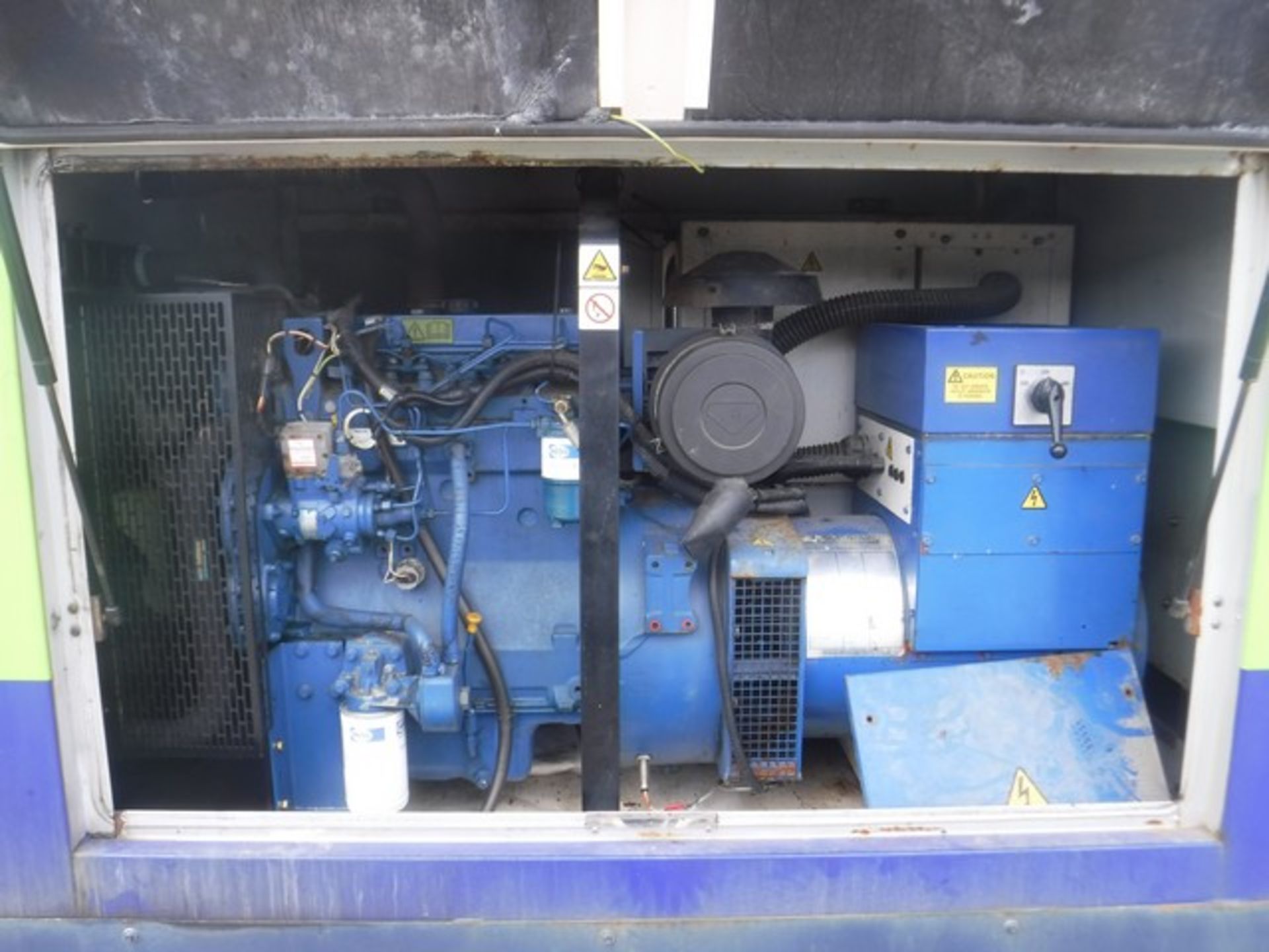 2002 LCH P60P1 Generator, 60kva. S/N FGWPEPO3CD0A05757. Mounted on RM twin axle trailer. S/N 020525. - Image 8 of 13