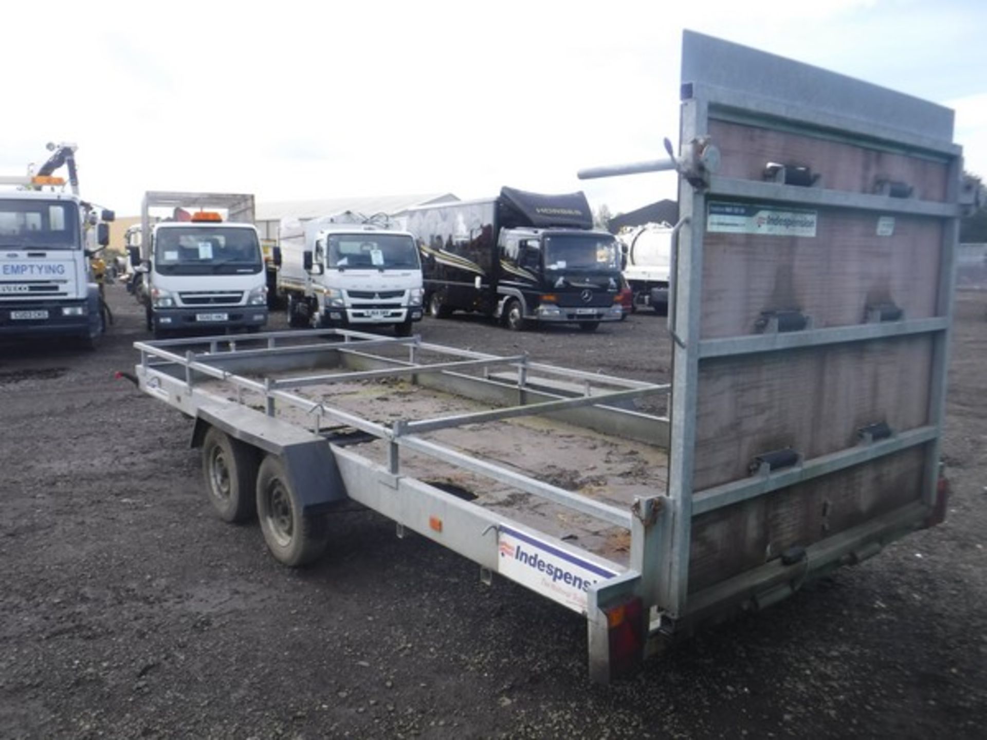 INDESPENSION LTD 18'x6' twin axle trailer c/w 5' ramp. Max gross weight 2000kg. VIN 076763. Asset No - Image 10 of 12