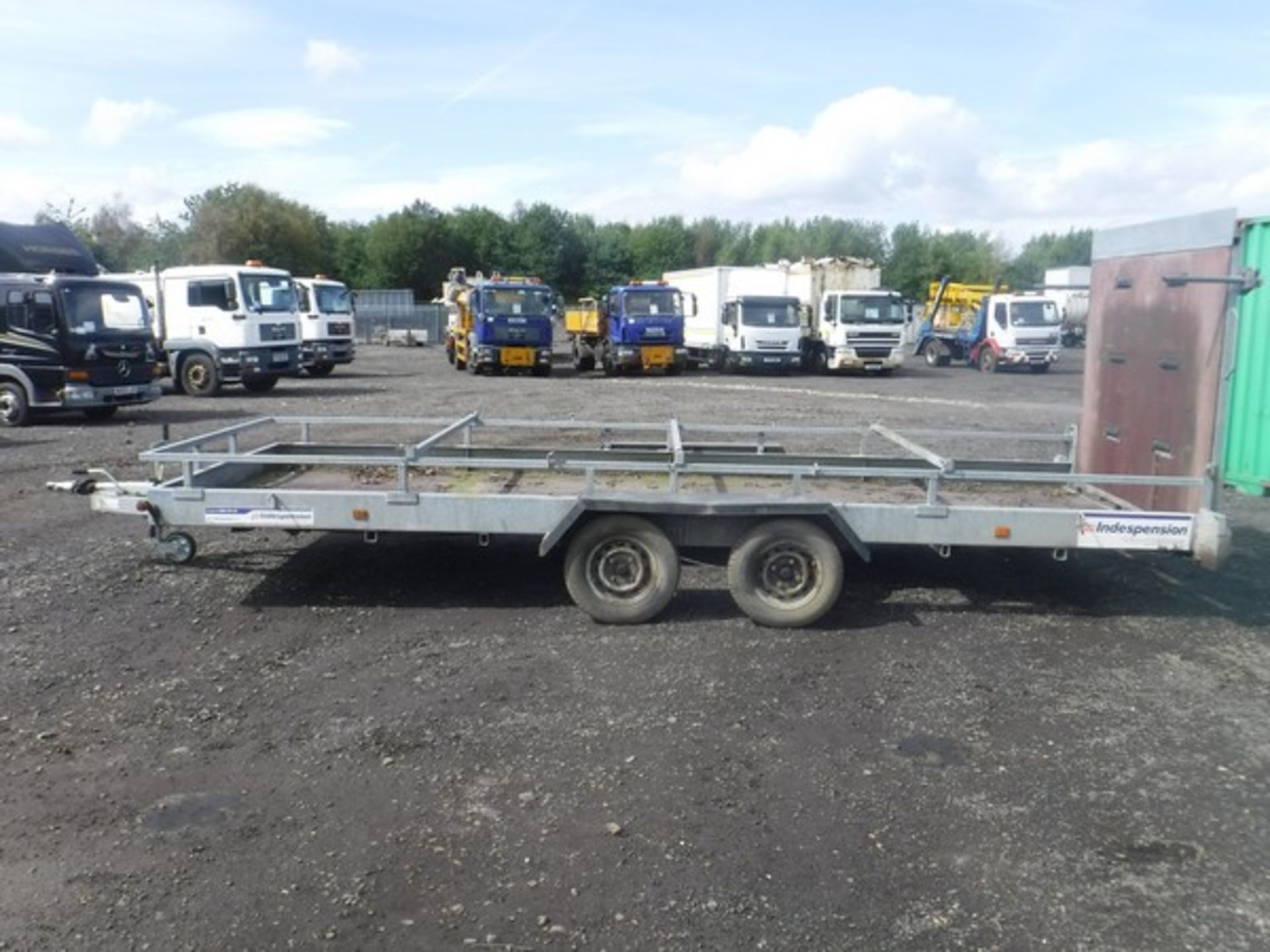 INDESPENSION LTD 18'x6' twin axle trailer c/w 5' ramp. Max gross weight 2000kg. VIN 076763. Asset No - Image 11 of 12