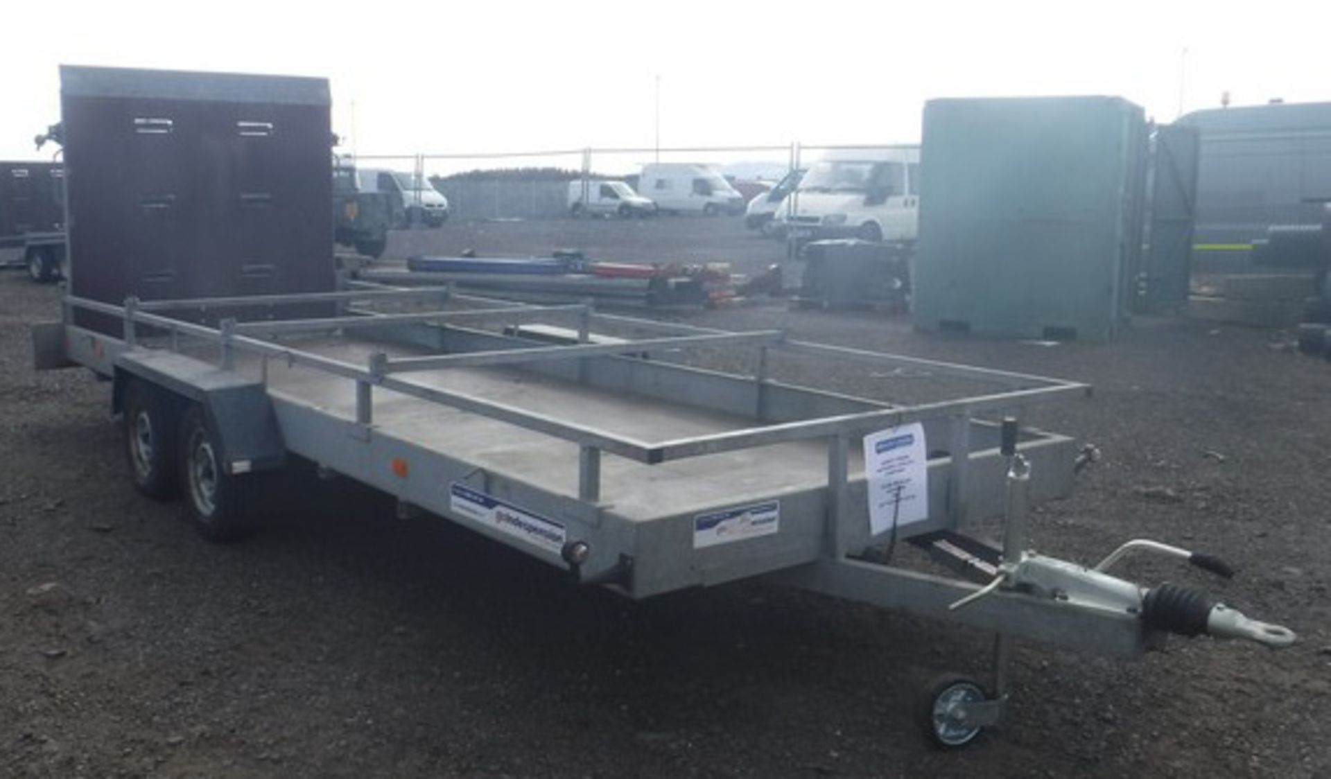 2003 INDESPENSION 18' X 6' twin axle trailer c/w 5' ramp. Max gross weight 2000kgs. VIN 076764. Asse - Image 4 of 10