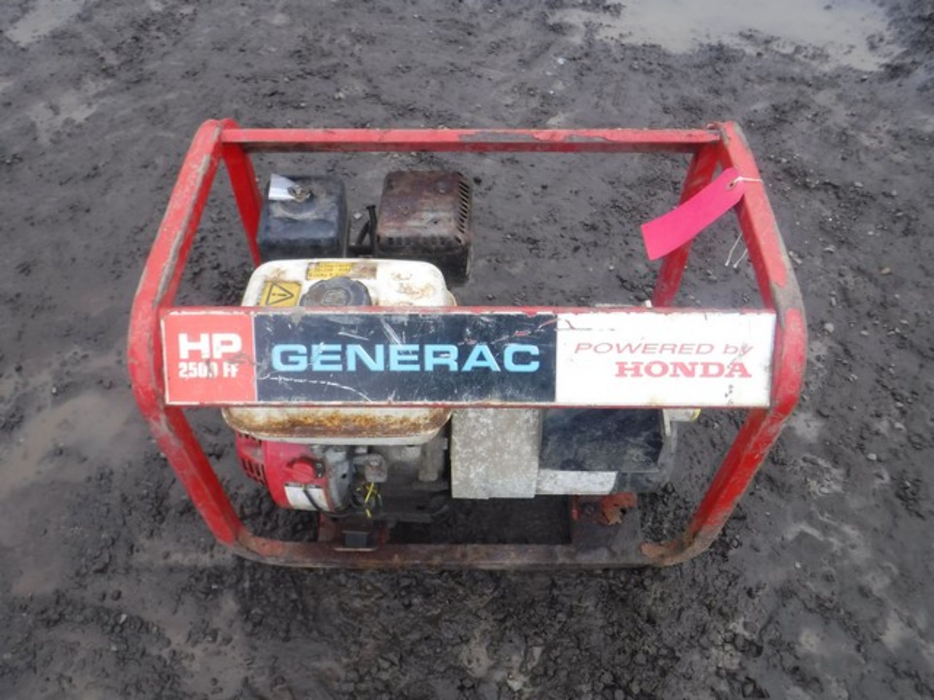 GENERAC generator with Honda GX160 engine. Asset ET1GC