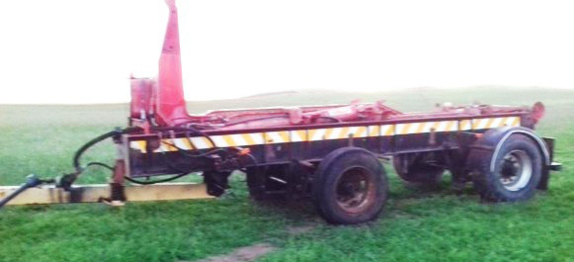 MULTI-LIFT 20ft hook lift trailer on suspension sprung drawbar c/w oil tank, worked from pto, multi-
