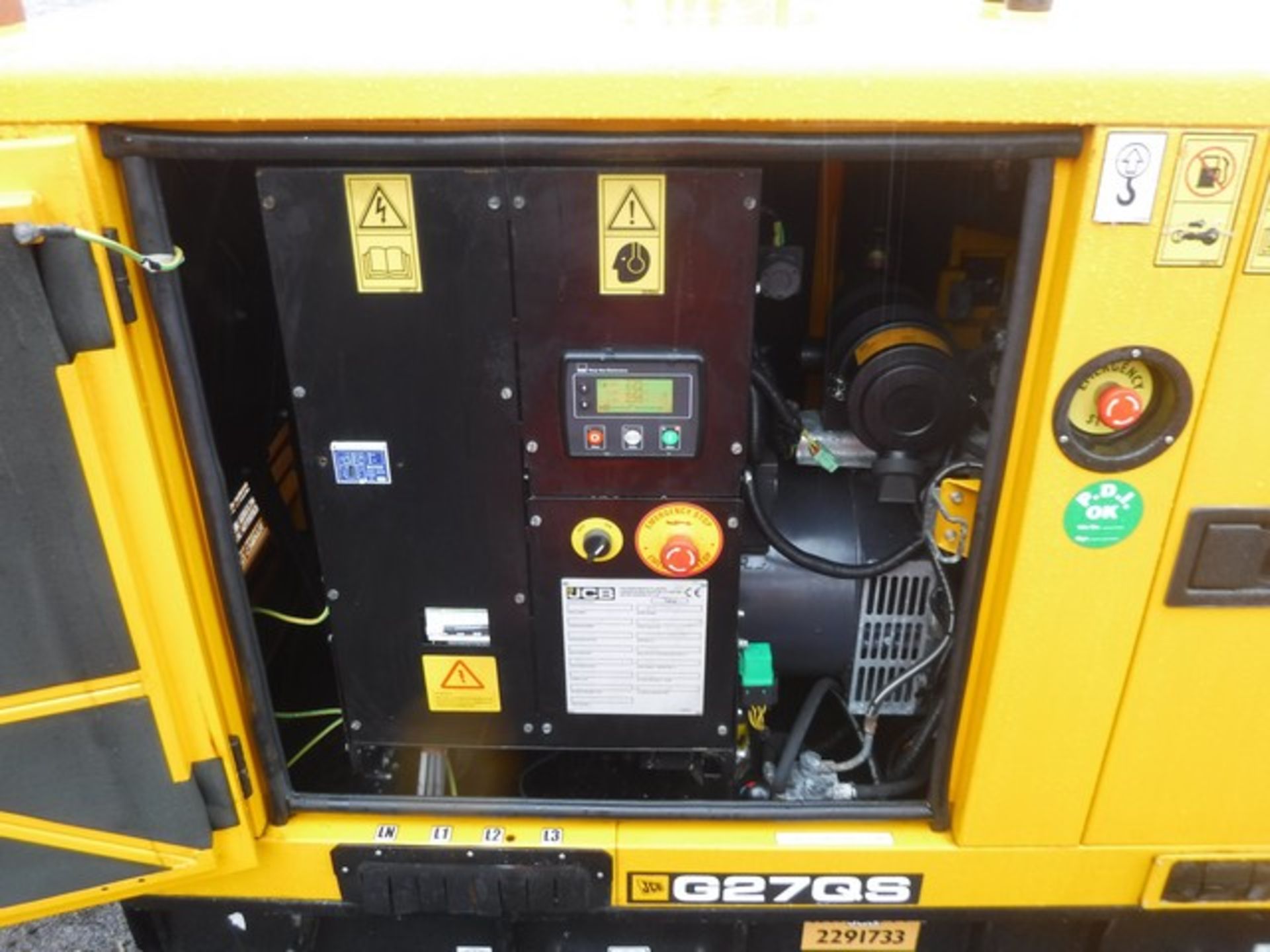 2017 JCB G27QS generator 24.5KVA rate power engine no 4701300610 1081hrs (not verified) - Image 9 of 11