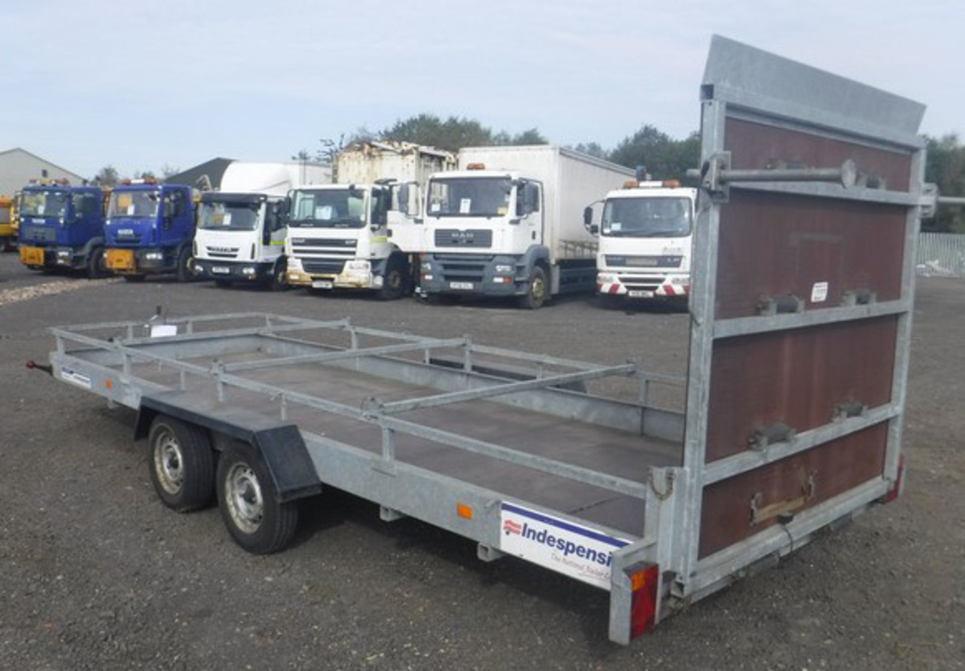 2003 INDESPENSION 18' X 6' twin axle trailer c/w 5' ramp. Max gross weight 2000kgs. VIN 076764. Asse - Image 8 of 10