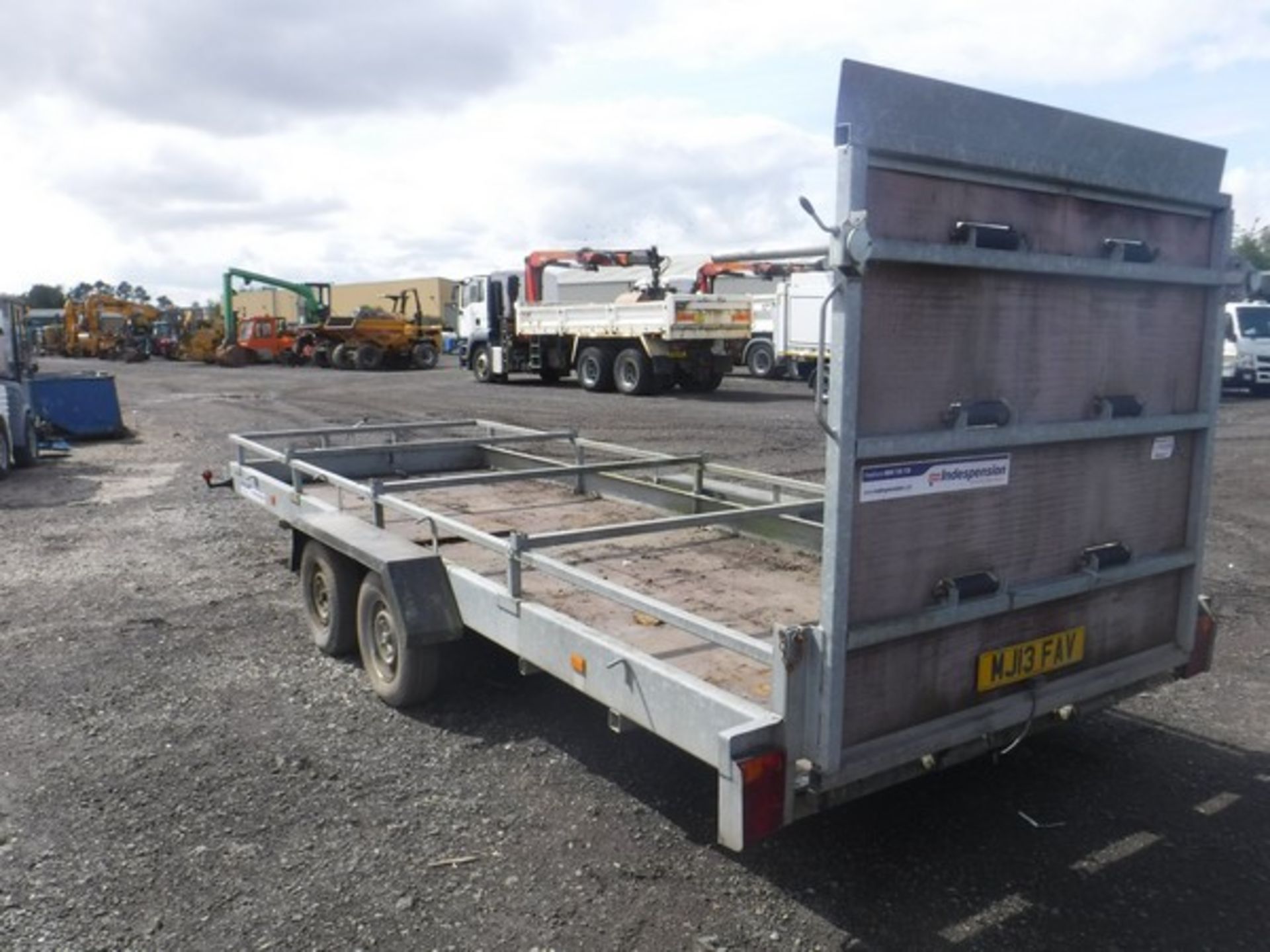 INDESPENSION LTD 18'x6' twin axle trailer c/w 5' ramp. Max gross weight 2000kg VIN 076761 . Asset No - Image 10 of 12