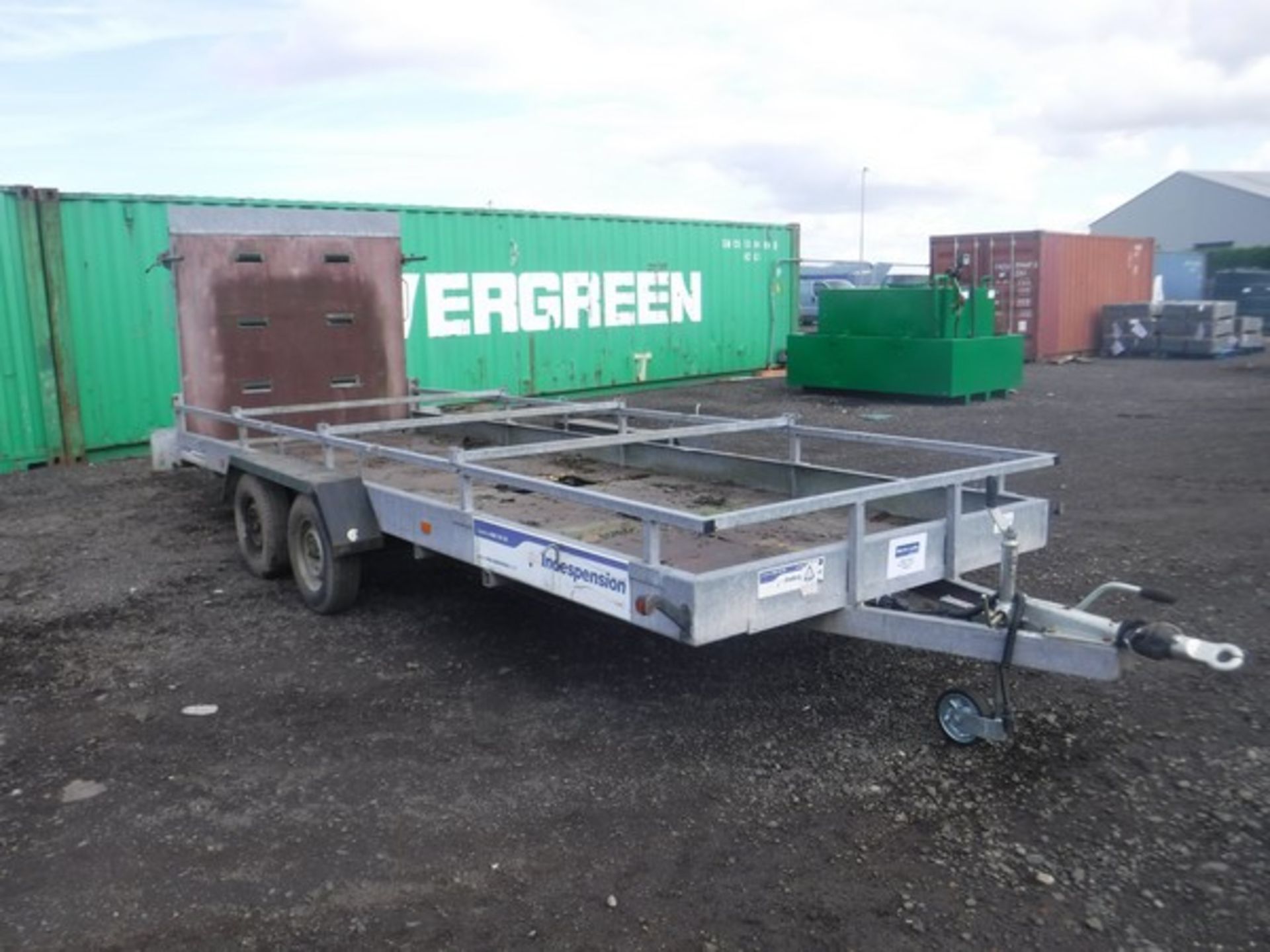INDESPENSION LTD 18'x6' twin axle trailer c/w 5' ramp. Max gross weight 2000kg. VIN 076763. Asset No - Image 6 of 12