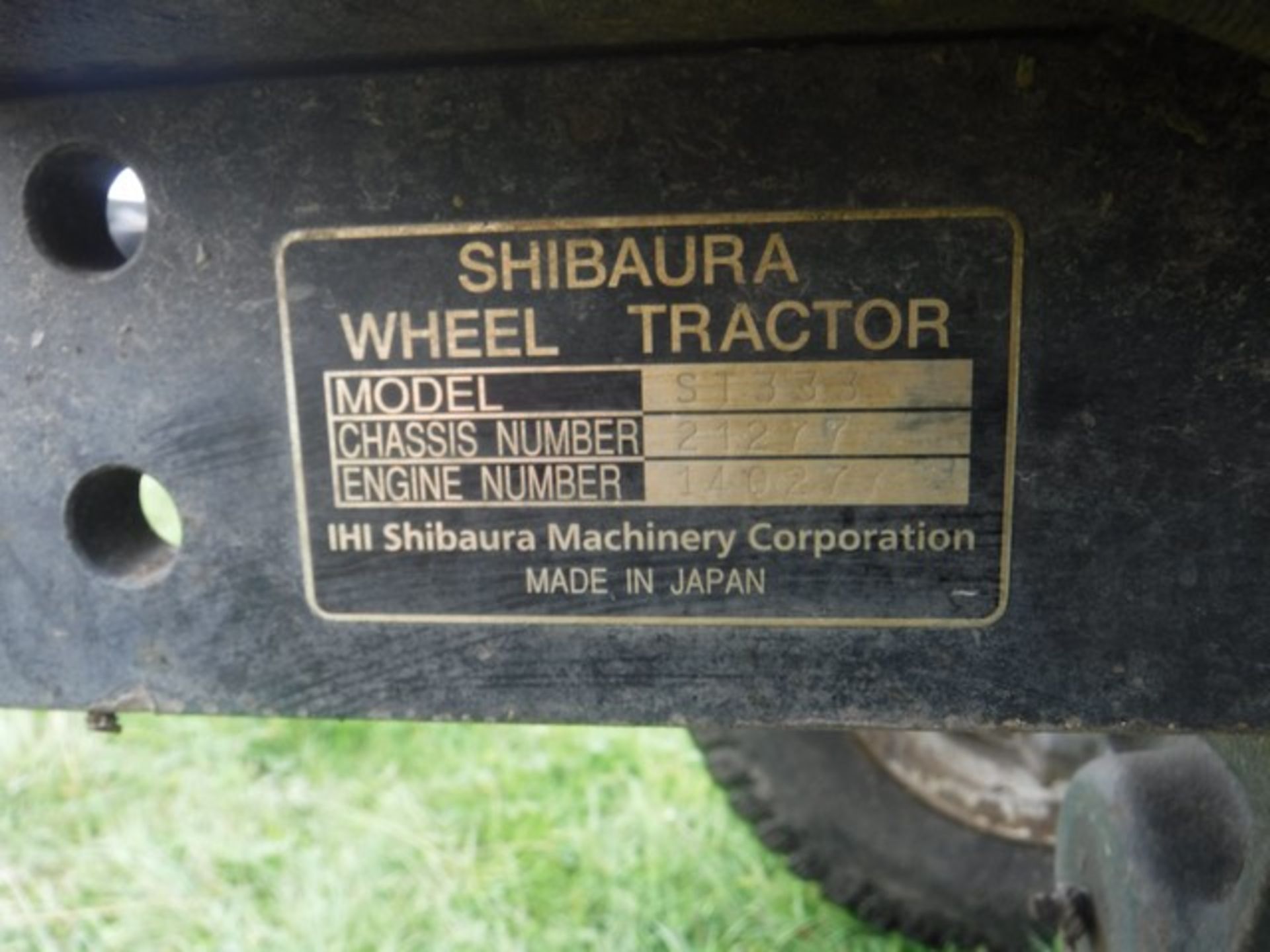 2011 SHIBAURA ST-333 compact tractor. S/N 21277, 2369hrs (not verified) - Bild 8 aus 10
