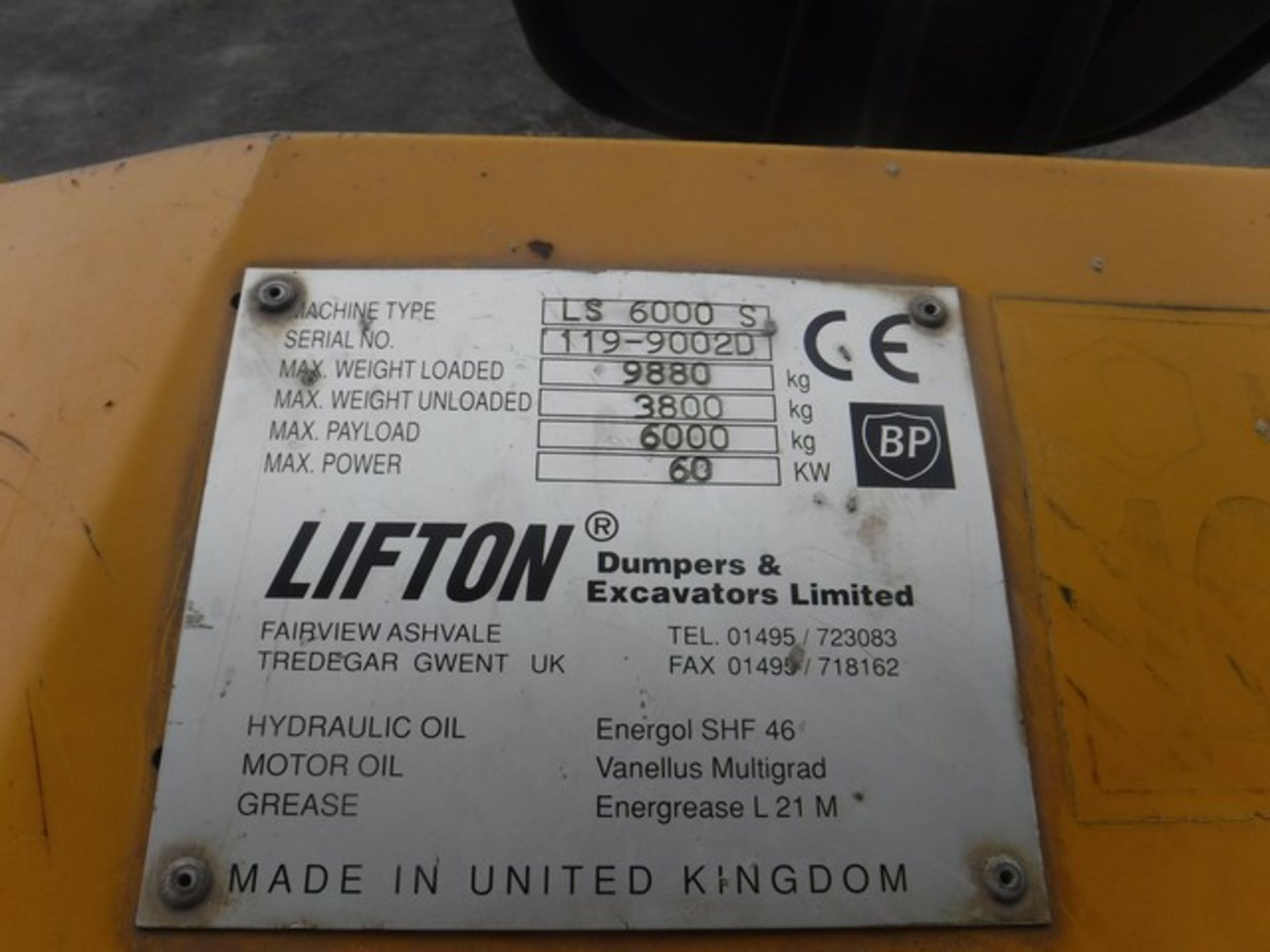 LINTON LS0005 swivel 6t dumper. S/N 1119-900ZD. 3492hrs (not verified) - Image 10 of 15