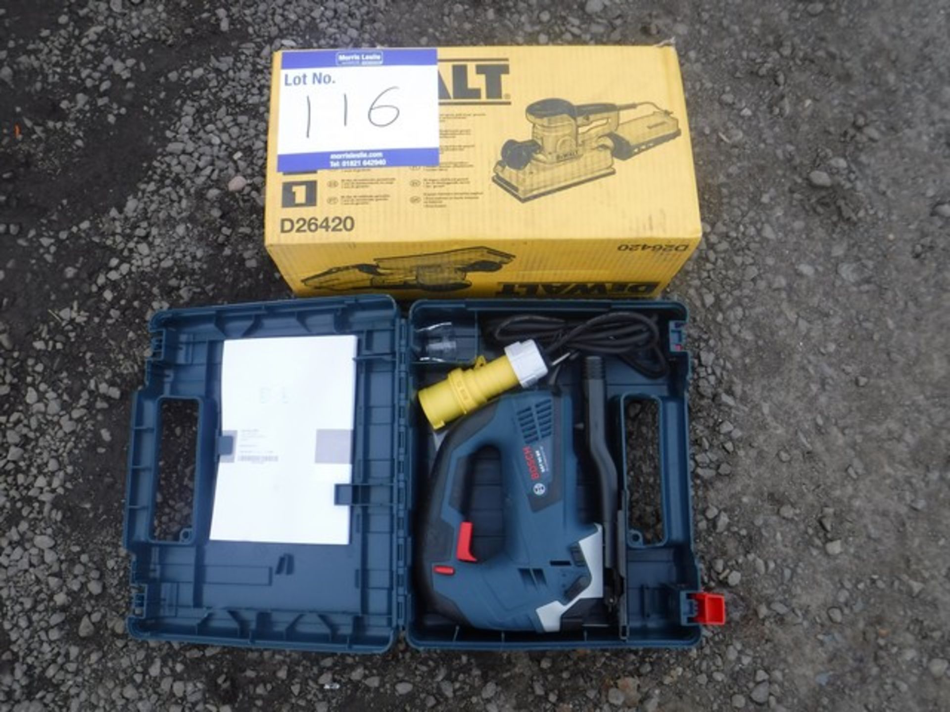 DEWALT D26420 sander 110v & BOSCH GST90BE jigsaw