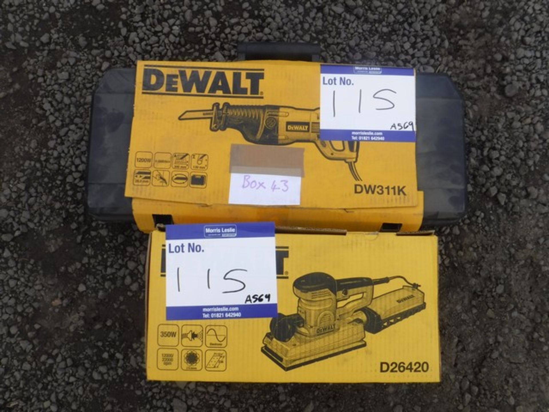 DEWALT DW311K reciprocating saw & DEWALT D26420 sander