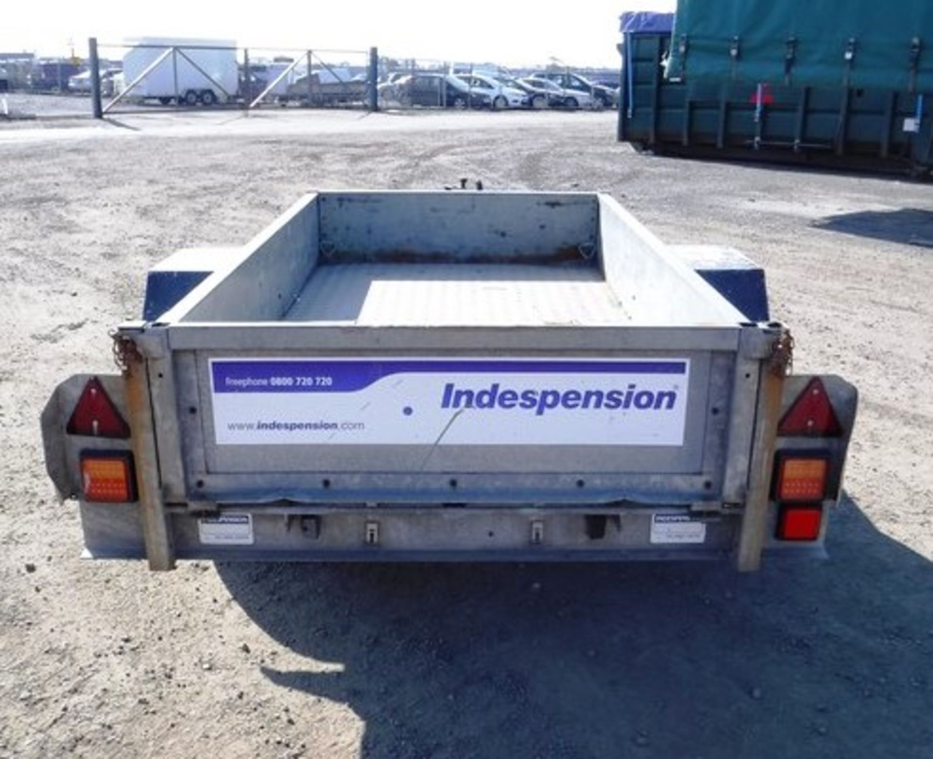 INDESPENSION single axle trailer. 8ft x 4ft. Asset - 758-6230 - Image 9 of 12