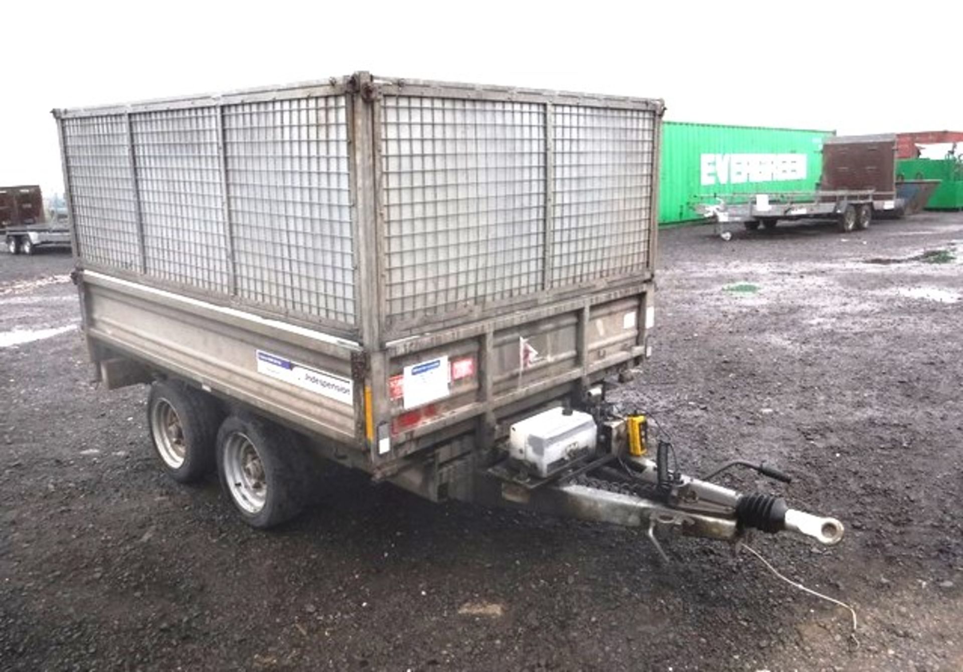 INDESPENSION twin axle tipping trailer with control. 8ft x 5.5ft. Asset - 758-7034 - Image 7 of 13