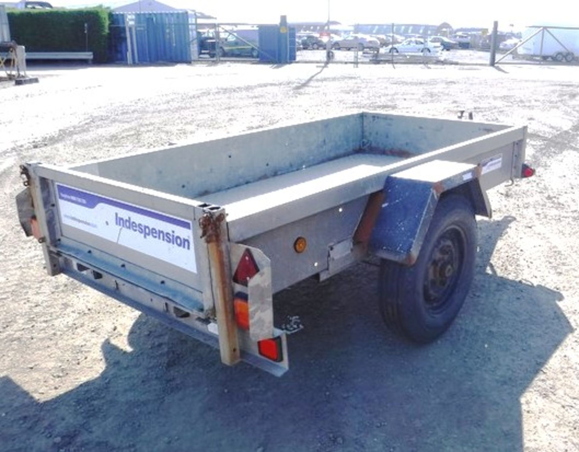 INDESPENSION single axle trailer. 8ft x 4ft. Asset - 758-6230 - Image 8 of 12