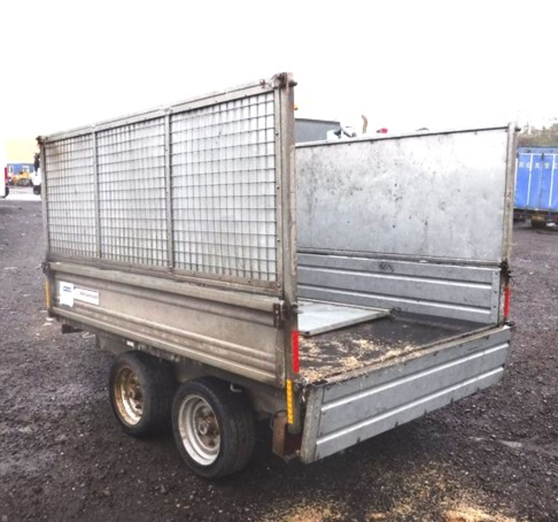 INDESPENSION twin axle tipping trailer with control. 8ft x 5.5ft. Asset - 758-7034 - Image 11 of 13