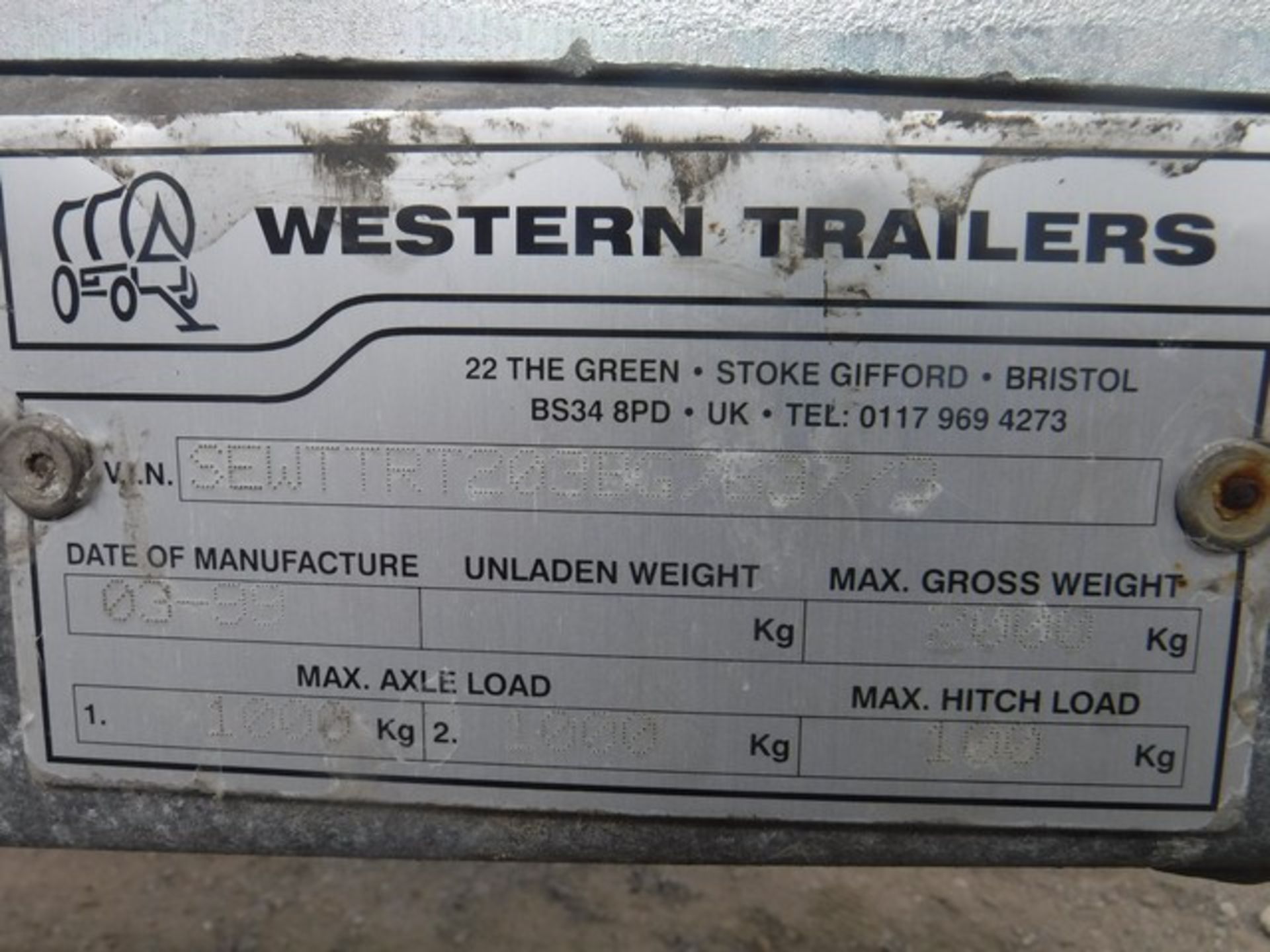 1999 WESTERN TRAILERS 18' x 6' twin axle trailer. c/w 5ft ramp. VIN - SEWTTRT203BG7637/3. Asset - 70 - Image 3 of 12