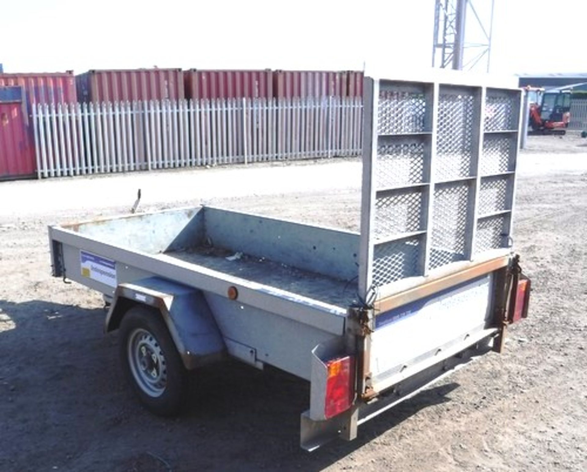 INDESPENSION single axle trailer. 8ft x 4ft with tail gate. Asset - 758-5132 - Image 11 of 13