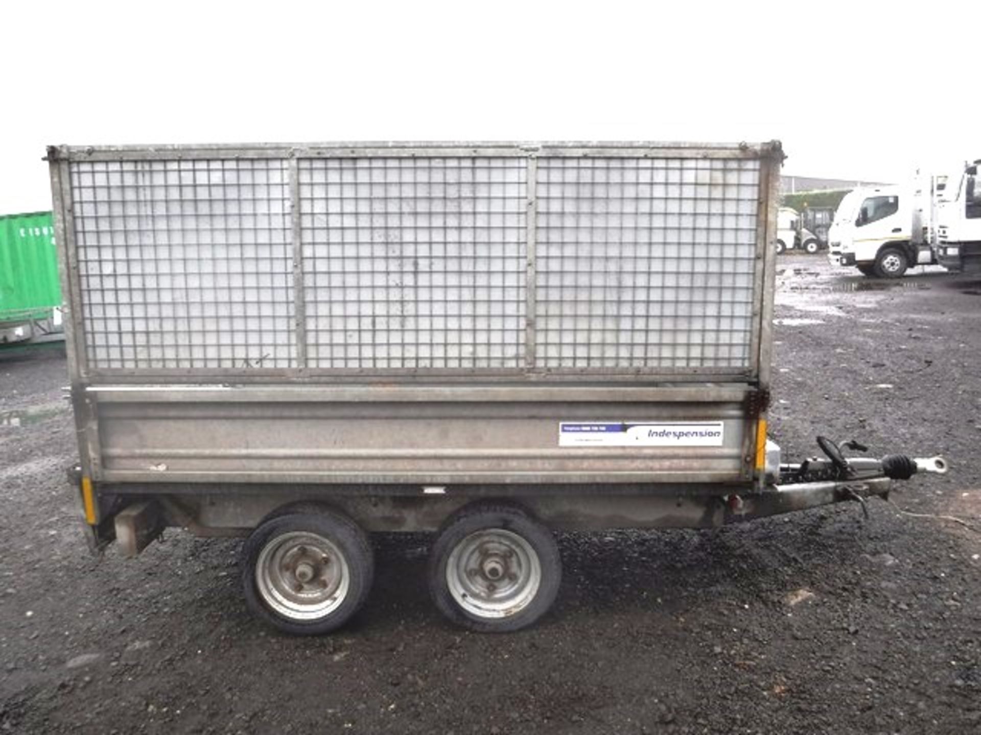 INDESPENSION twin axle tipping trailer with control. 8ft x 5.5ft. Asset - 758-7034 - Image 8 of 13