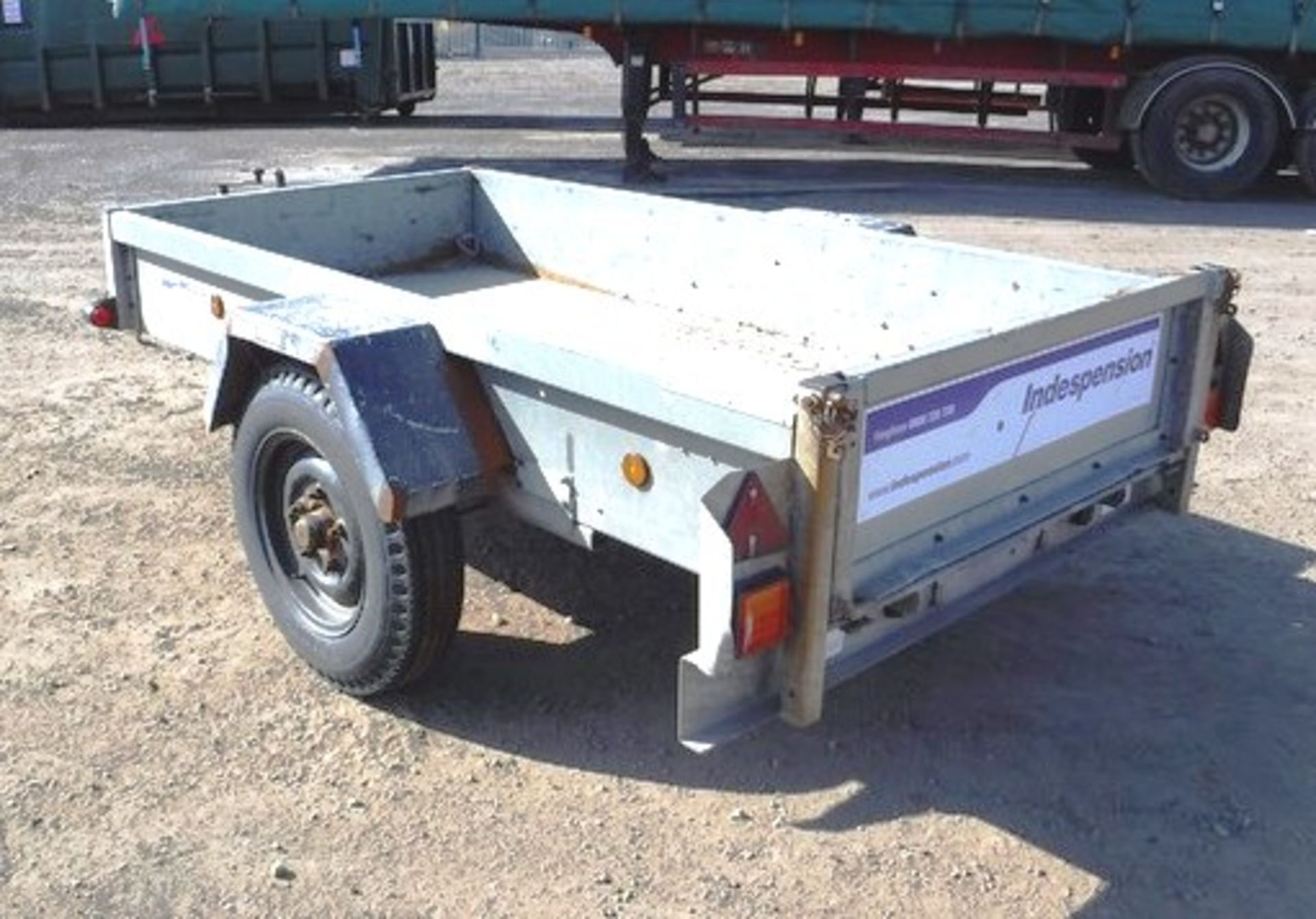 INDESPENSION single axle trailer. 8ft x 4ft. Asset - 758-6230 - Image 10 of 12