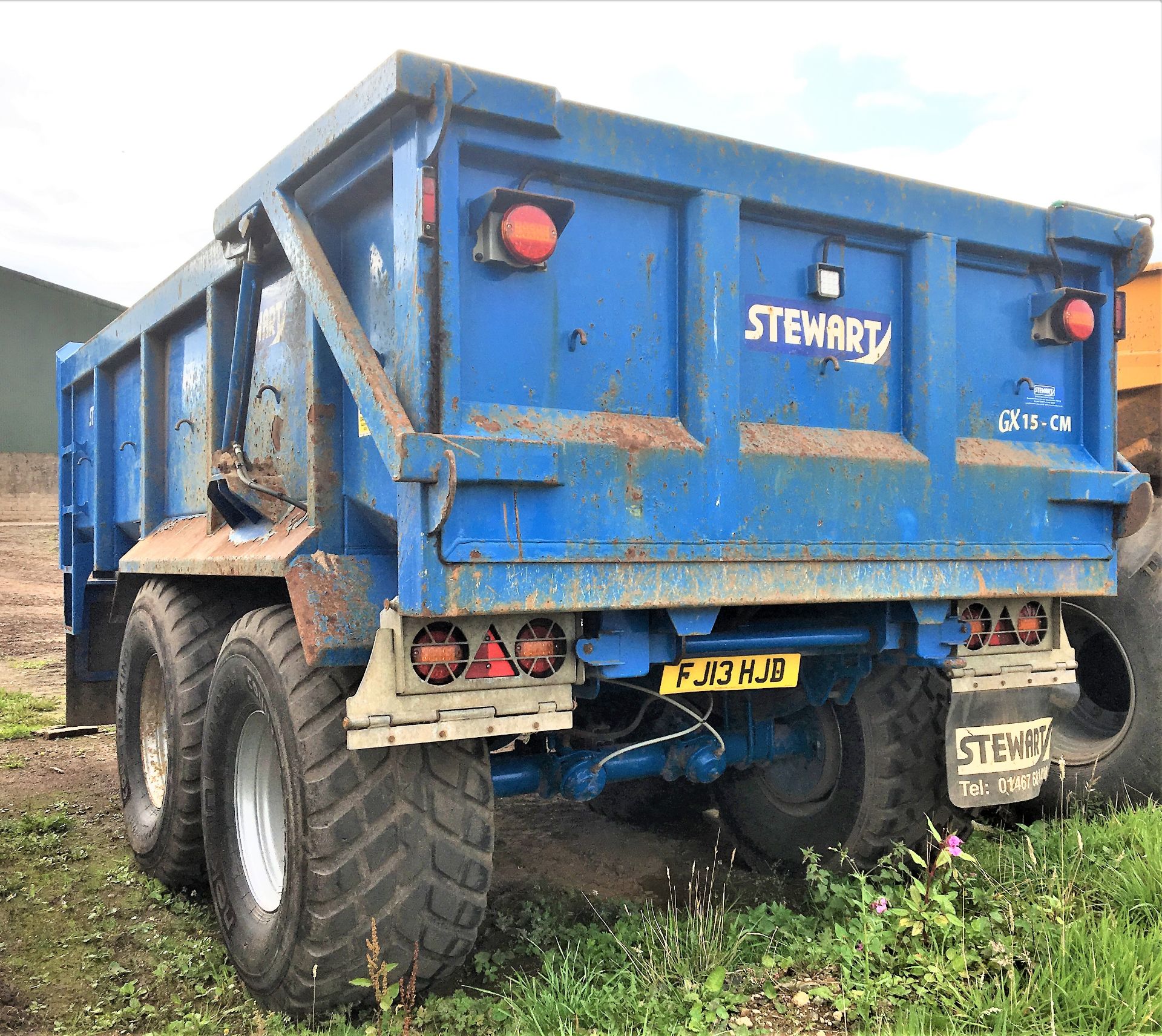 2016 STEWART GX15CM twin axle dump trailer. Gross weight 21000kg, hydraulic tailgate, S/N 05165083, - Image 3 of 6