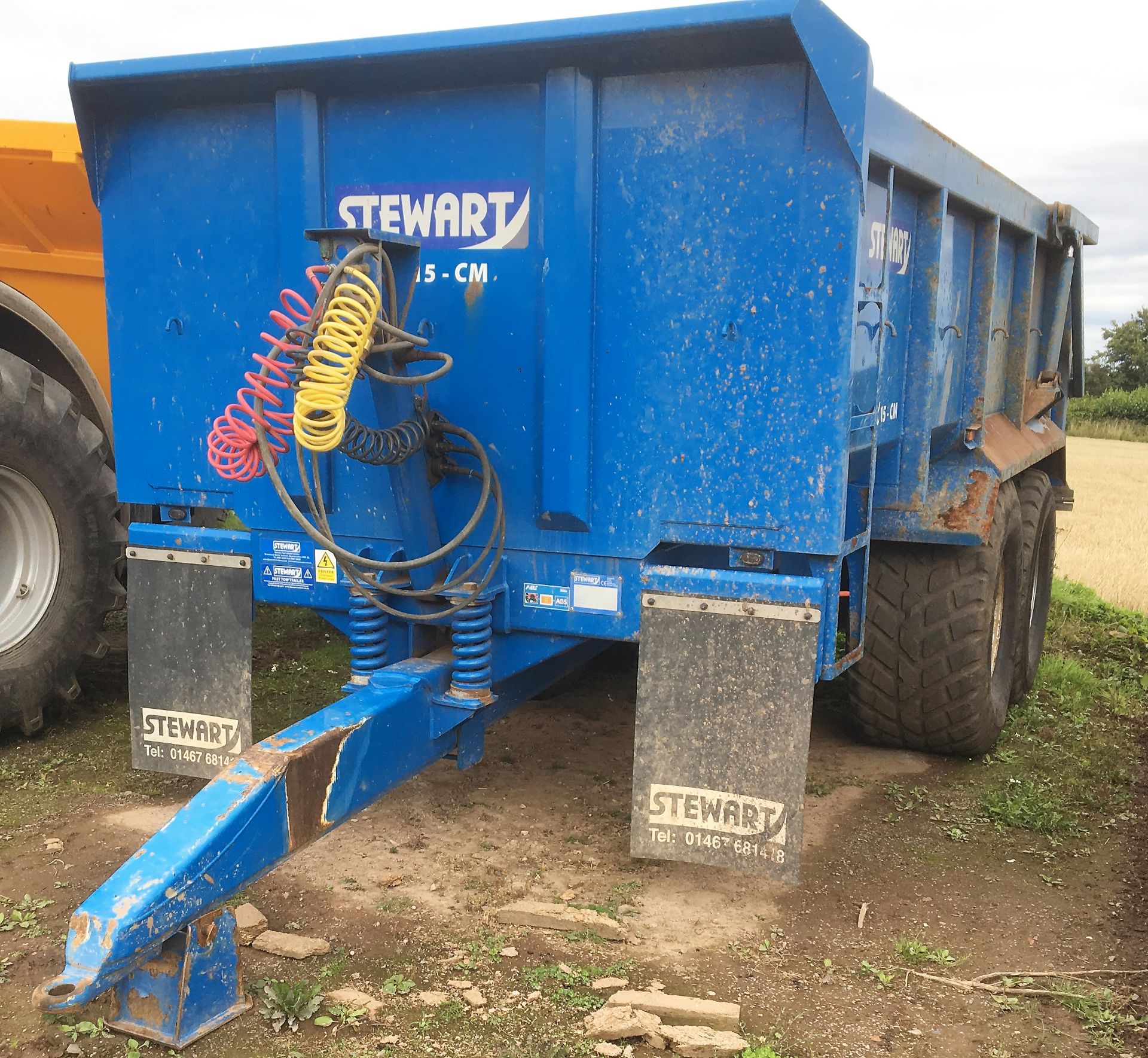 2016 STEWART GX15CM twin axle dump trailer. Gross weight 21000kg, hydraulic tailgate, S/N 05165083,