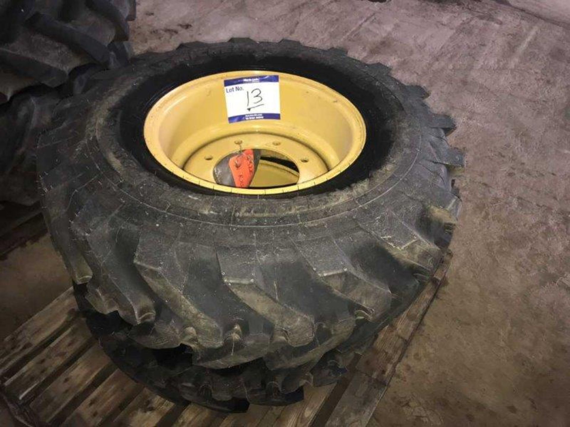 2 X BRAND NEW MICHELIN 340/80 18 TYRES AND RIMS TO SUIT CAT 432