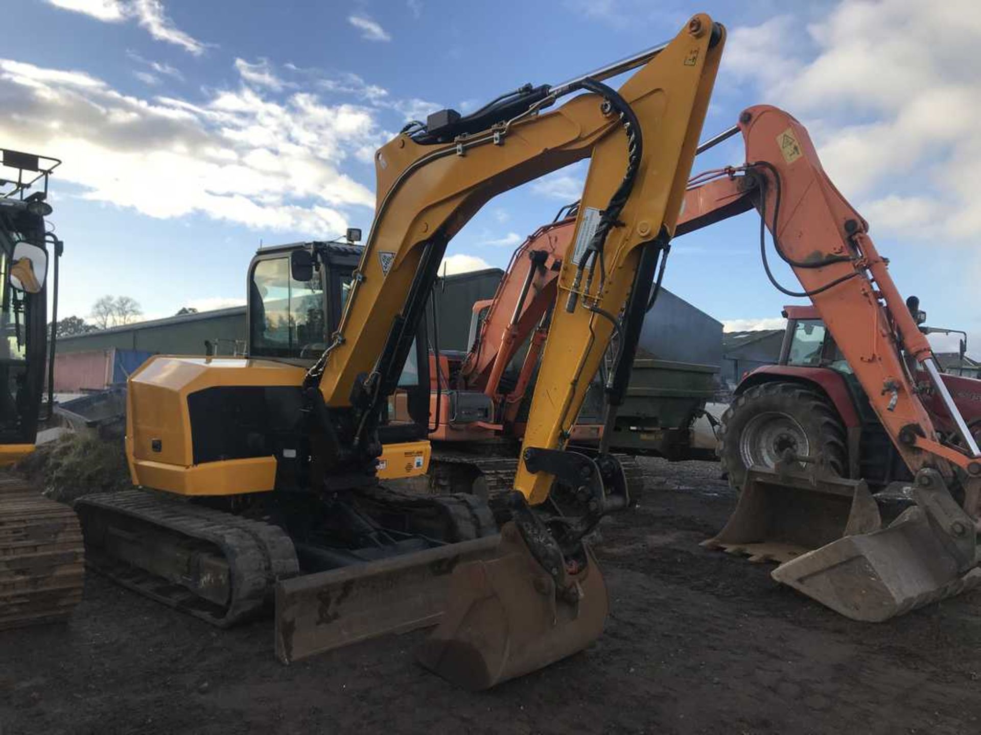 2015 JCB 85Z-1 midi excavator c/w rubber tracks, q/hitch, air con, bladeVIN- JCB085Z1C02249171 4754 - Image 15 of 24