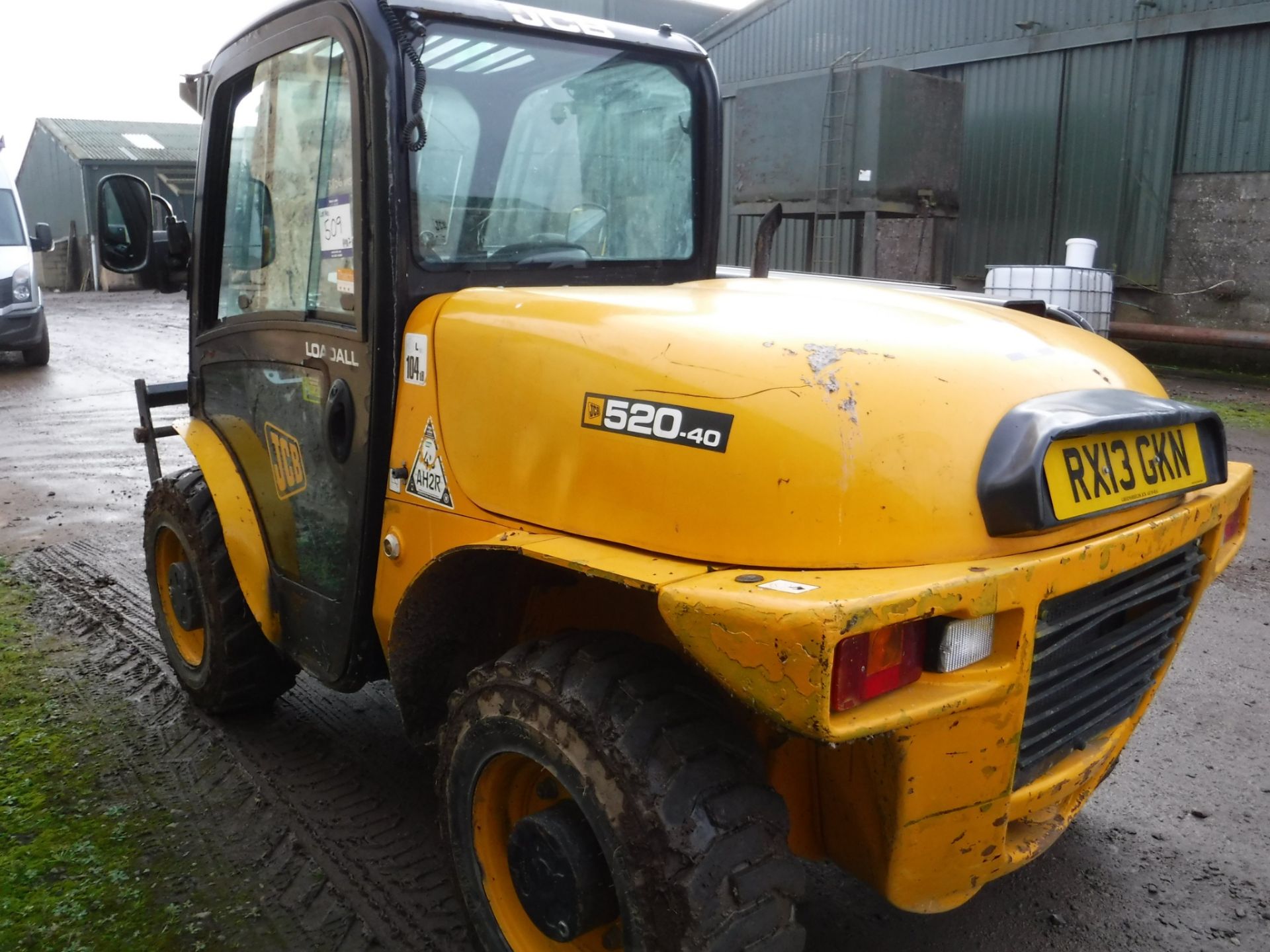 2013 JCB 520 4m loadall c/w pallet forks & JCB plantguard system. S/N 1781670 3800hrs - Image 3 of 4