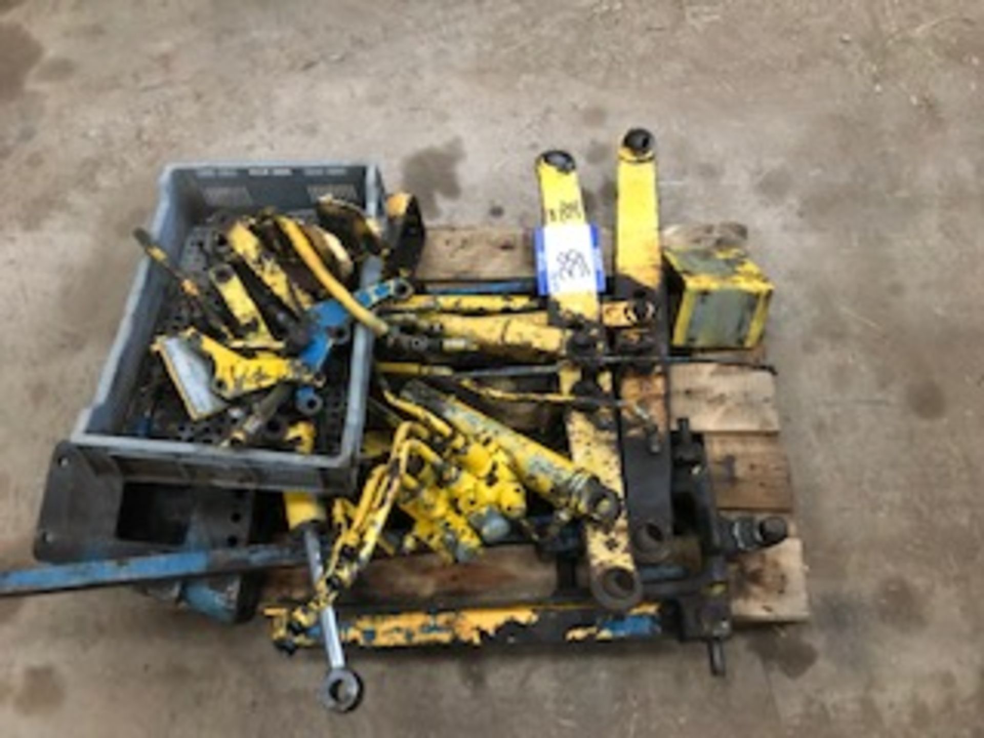 PALLET OF REAR LINKAGES- ARMS - DRAWBAR TO SUIT MUIRHILL TRACTOR