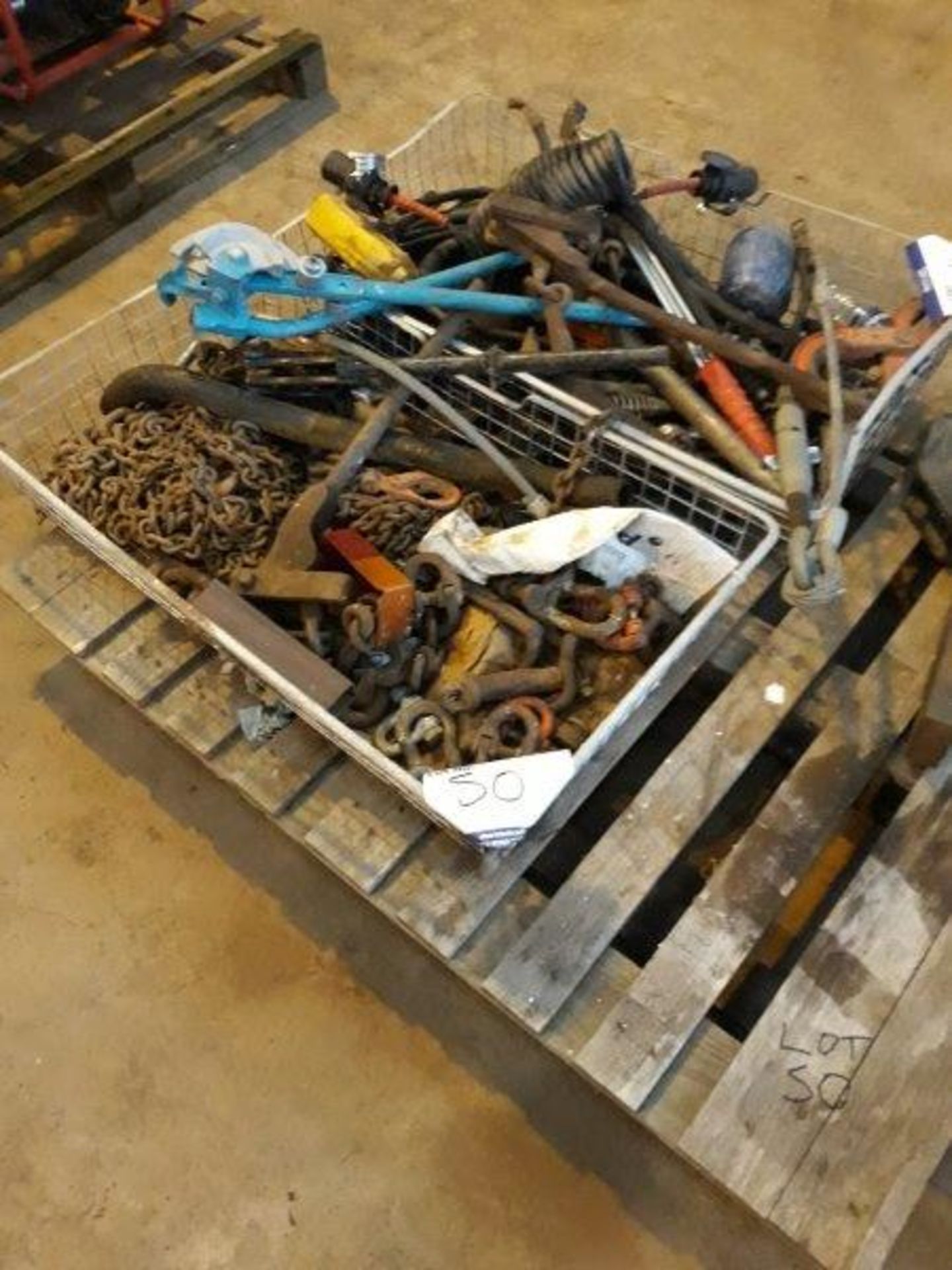 PALLET OF ASSORTED CHAINS AND SHACKLES - Image 2 of 2