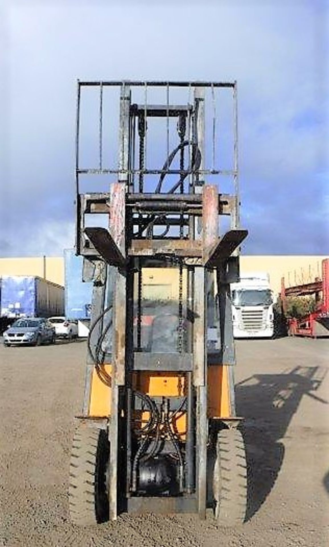 1998 SAMSUNG duplex mast side shift 2.5t gas forklift. - Image 6 of 13