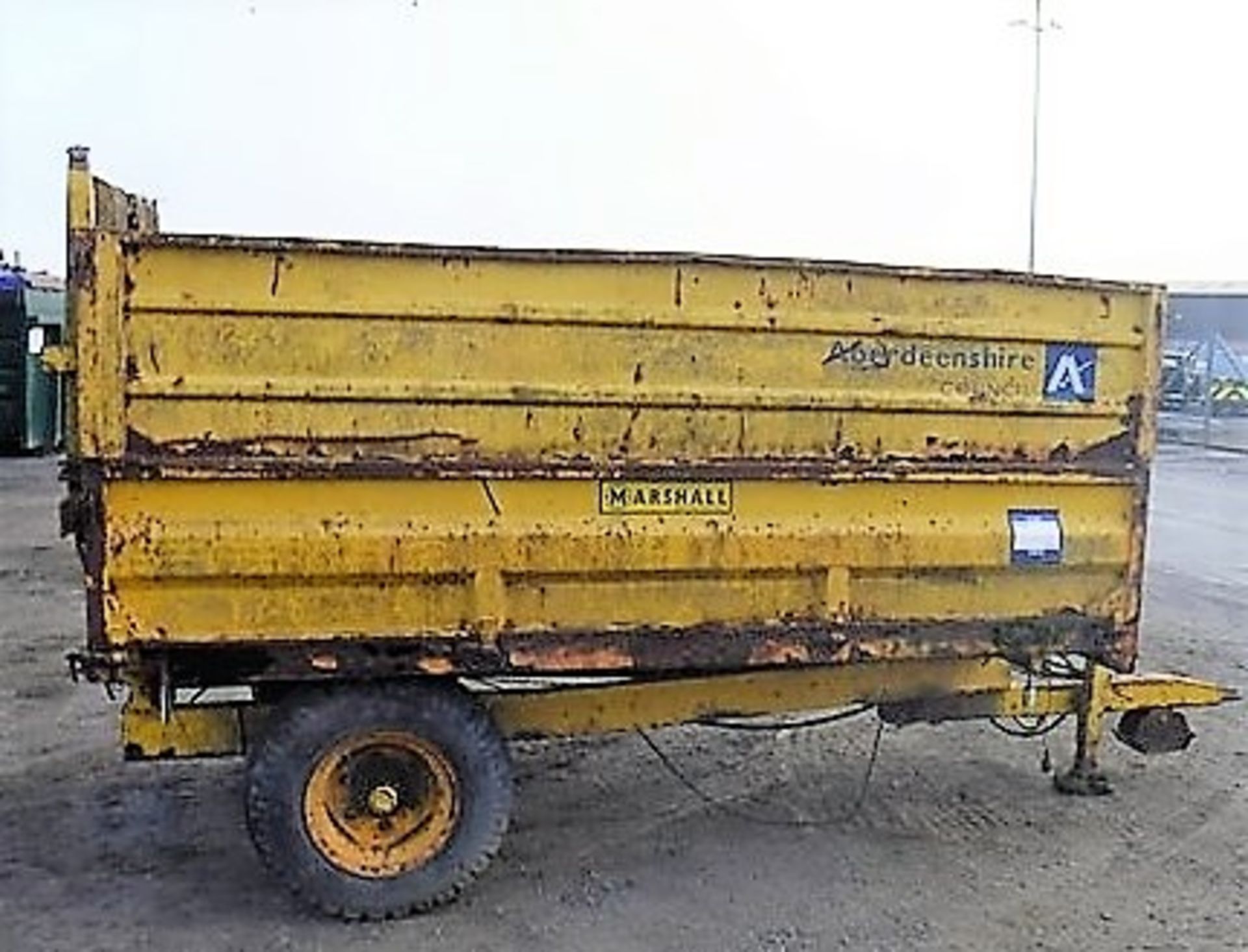 2003 MARSHALL S4 single axle AG21 tipping trailer. S/N 60502 - Image 2 of 7