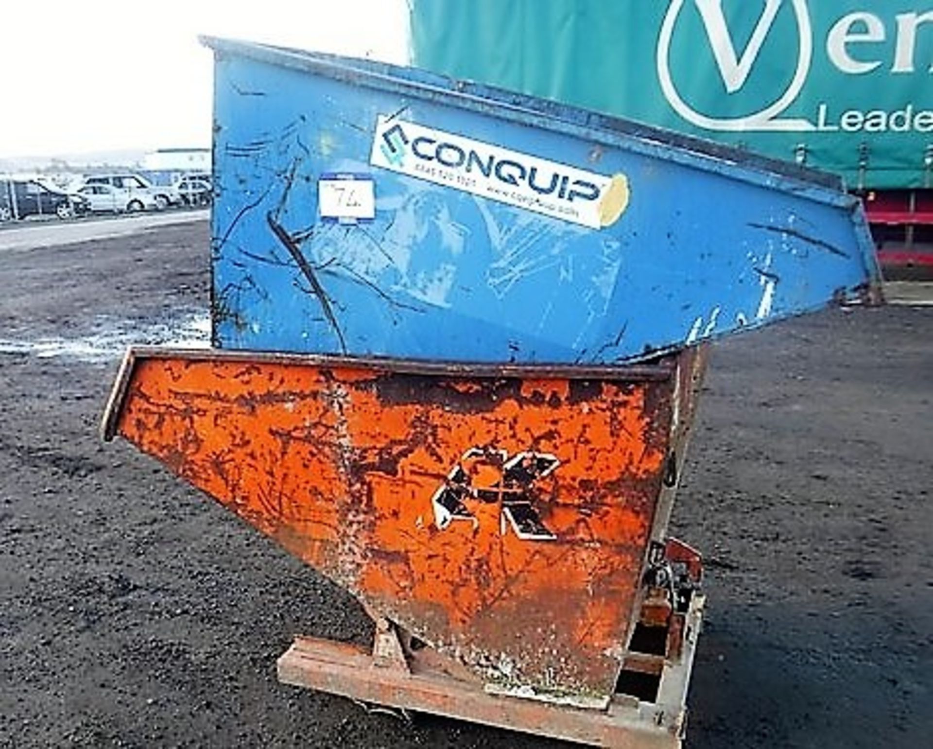 2015 CONQUIP 1200LTR tipping skip S/N CQ42242 & AK tipping skip Asset No AD1141 - Image 3 of 5