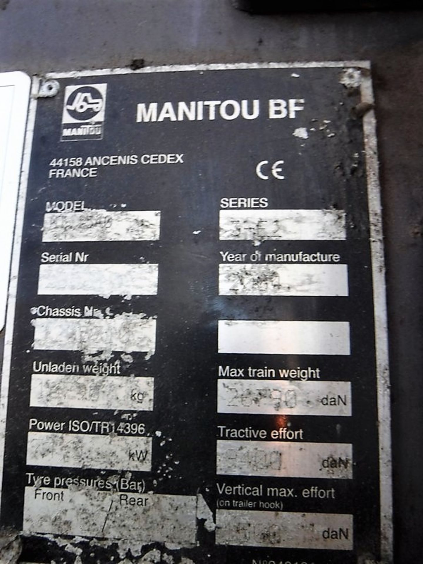 2004 MANITOU MT1340 Max lift 4000kg, max lift height 13m, max forward reach 9.35m. Reg No SV54 CXK. - Image 6 of 15