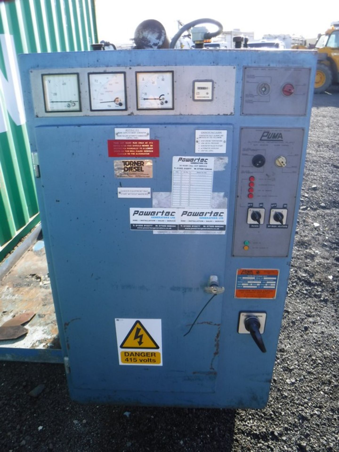 PUMA generator s/n 10112/1,rating 35kva,amps 49, 415/240v,HZ 50, Phase 3 rpm 1500. Bedford A043A100 - Image 3 of 6