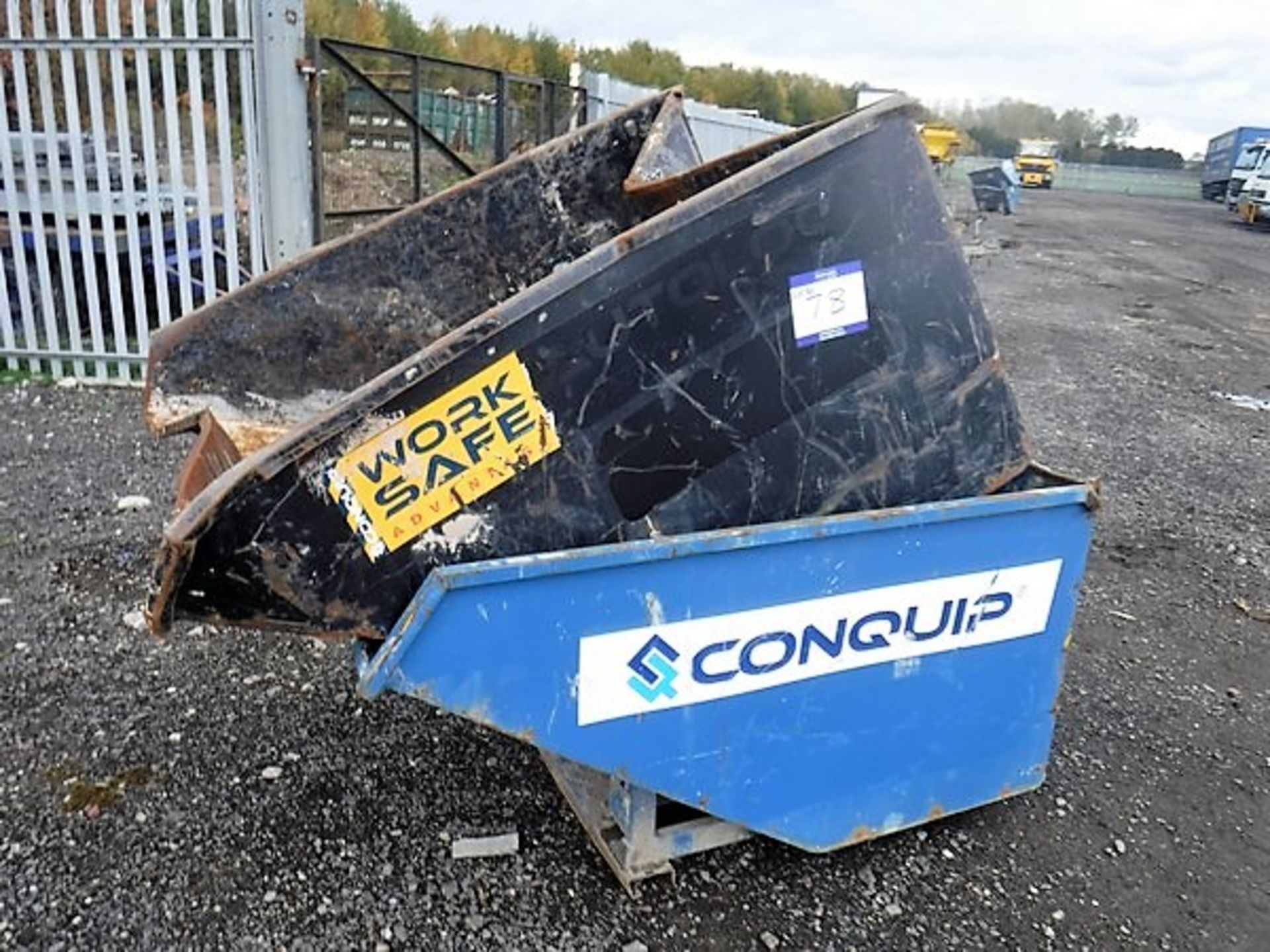 2016 & 2017 CONQUIP 1200ltr tipping skips S/N CQ62860 & CQ57230. Asset Nos 7770 & 6693