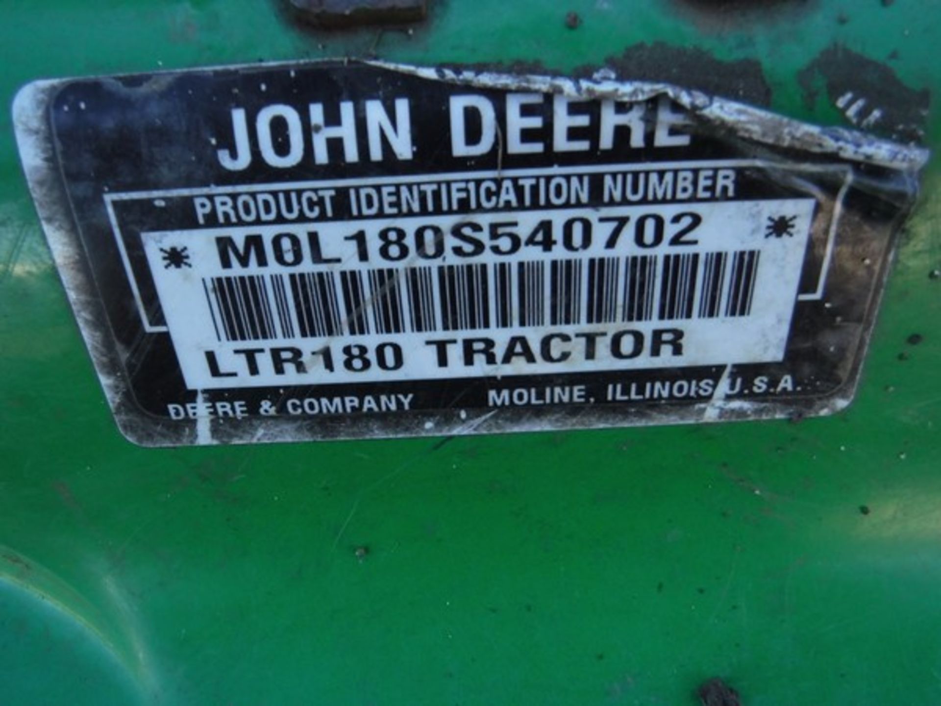 2005 JOHN DEERE LTR180. Tractor, deck & rear collector. - Image 10 of 10